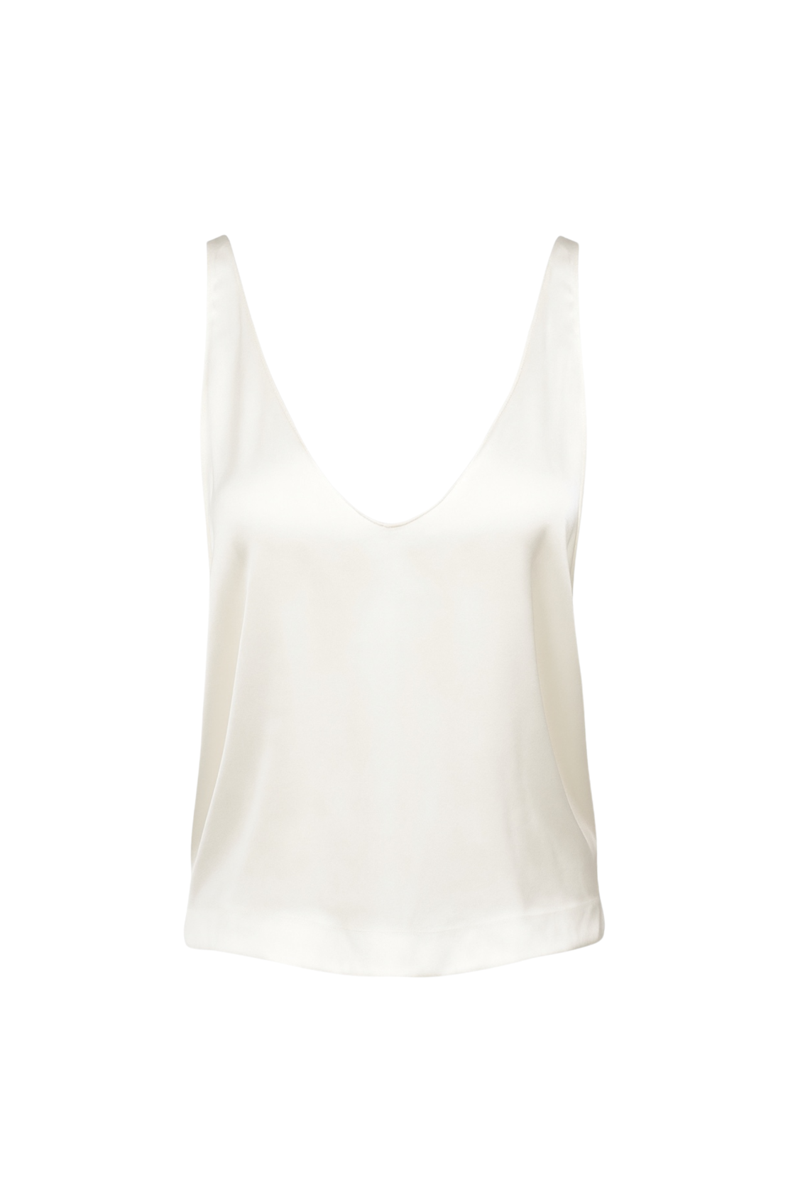 Second Skin U Neck Satin Tank Top