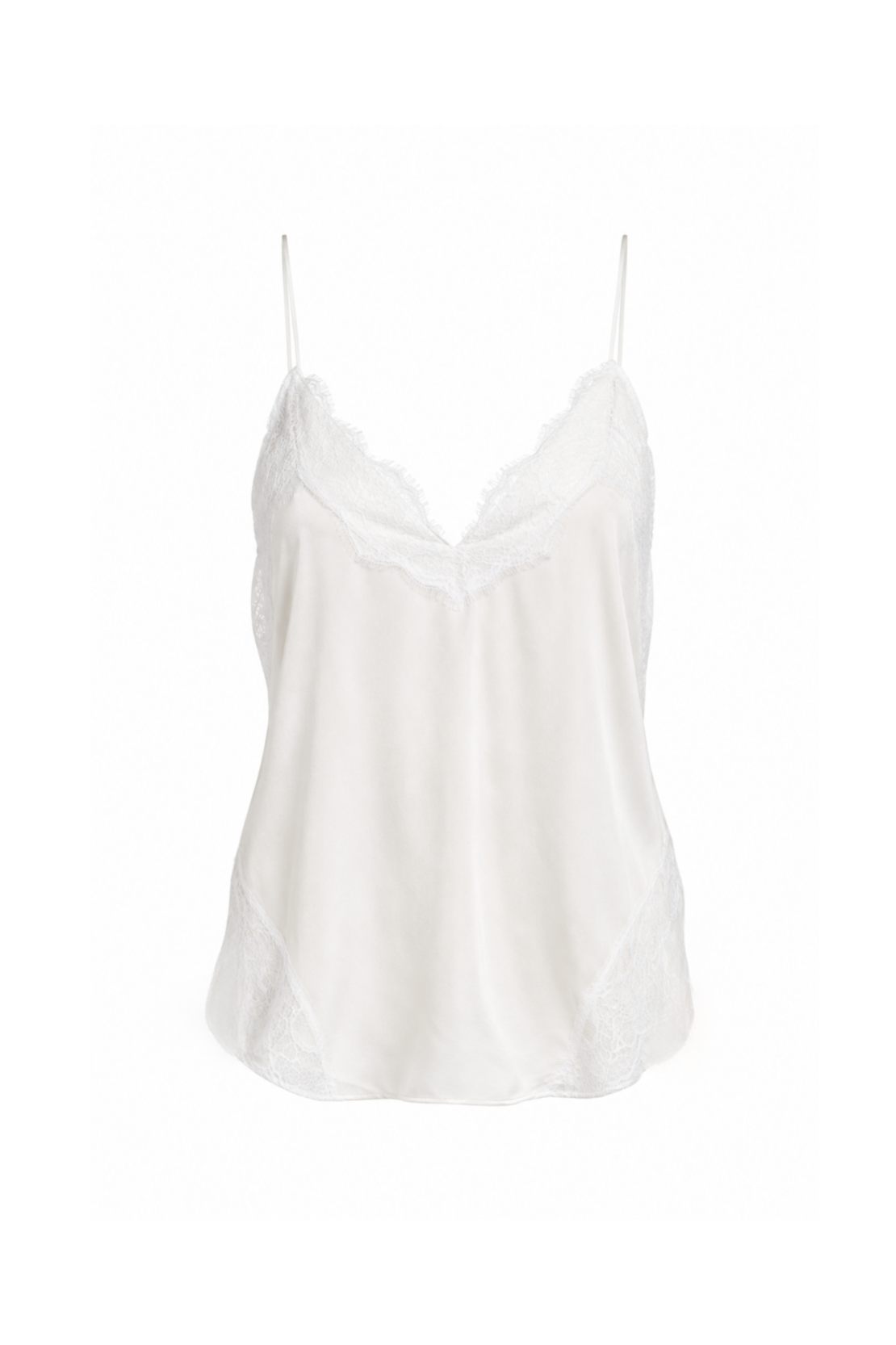 Left Undone Lace & Satin Camisole Top
