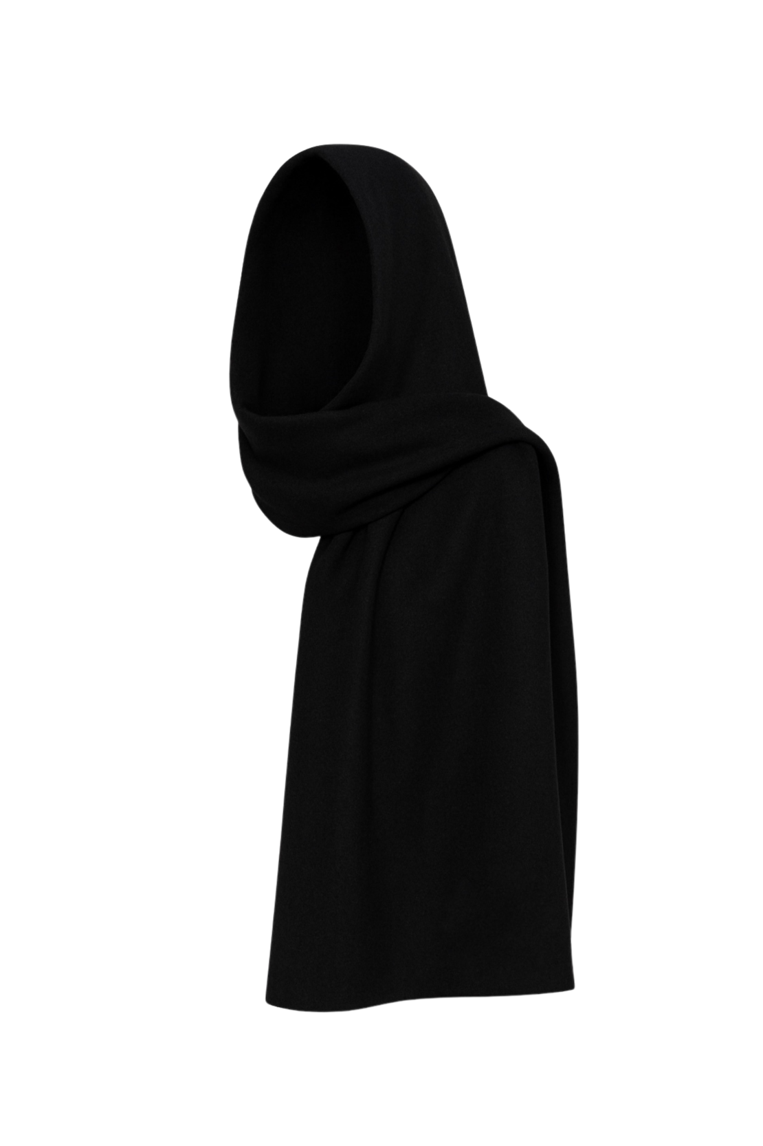 Black Wool Wrap Scarf