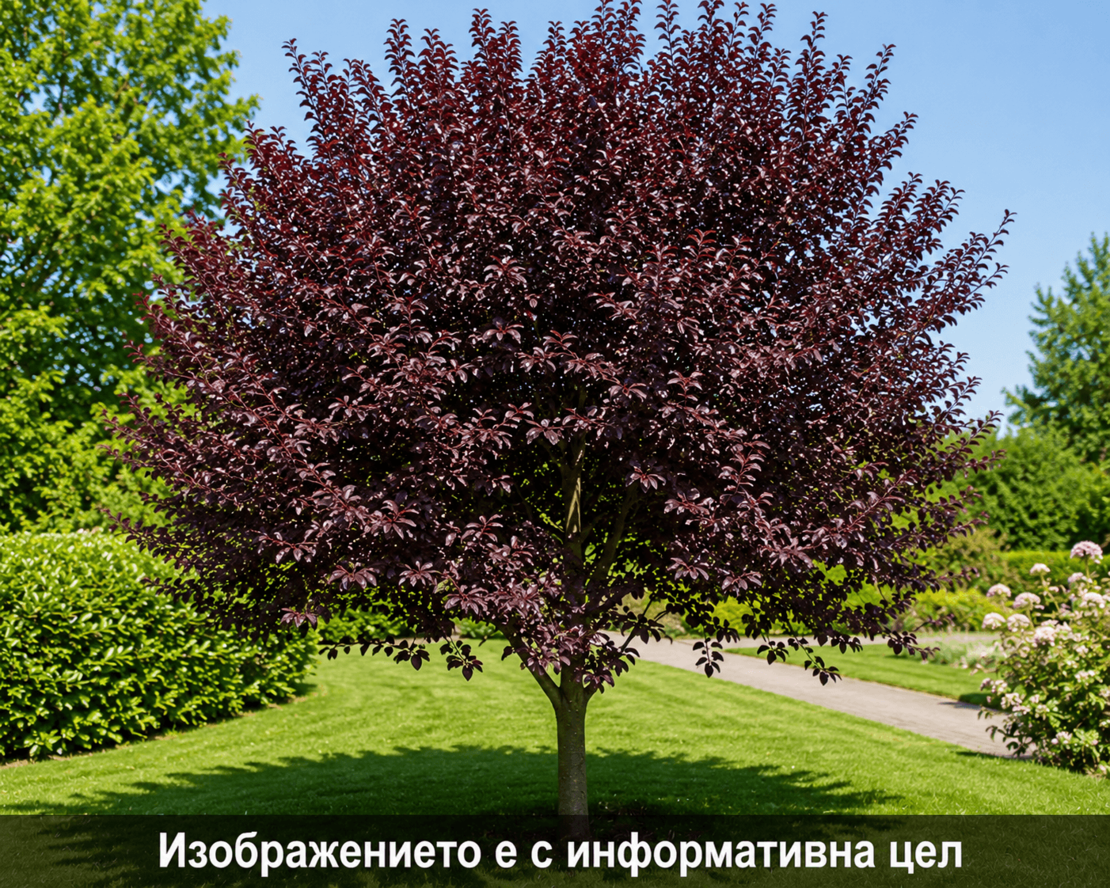 Prunus cerasifera 'Nigra' (Червенолистна джанка)