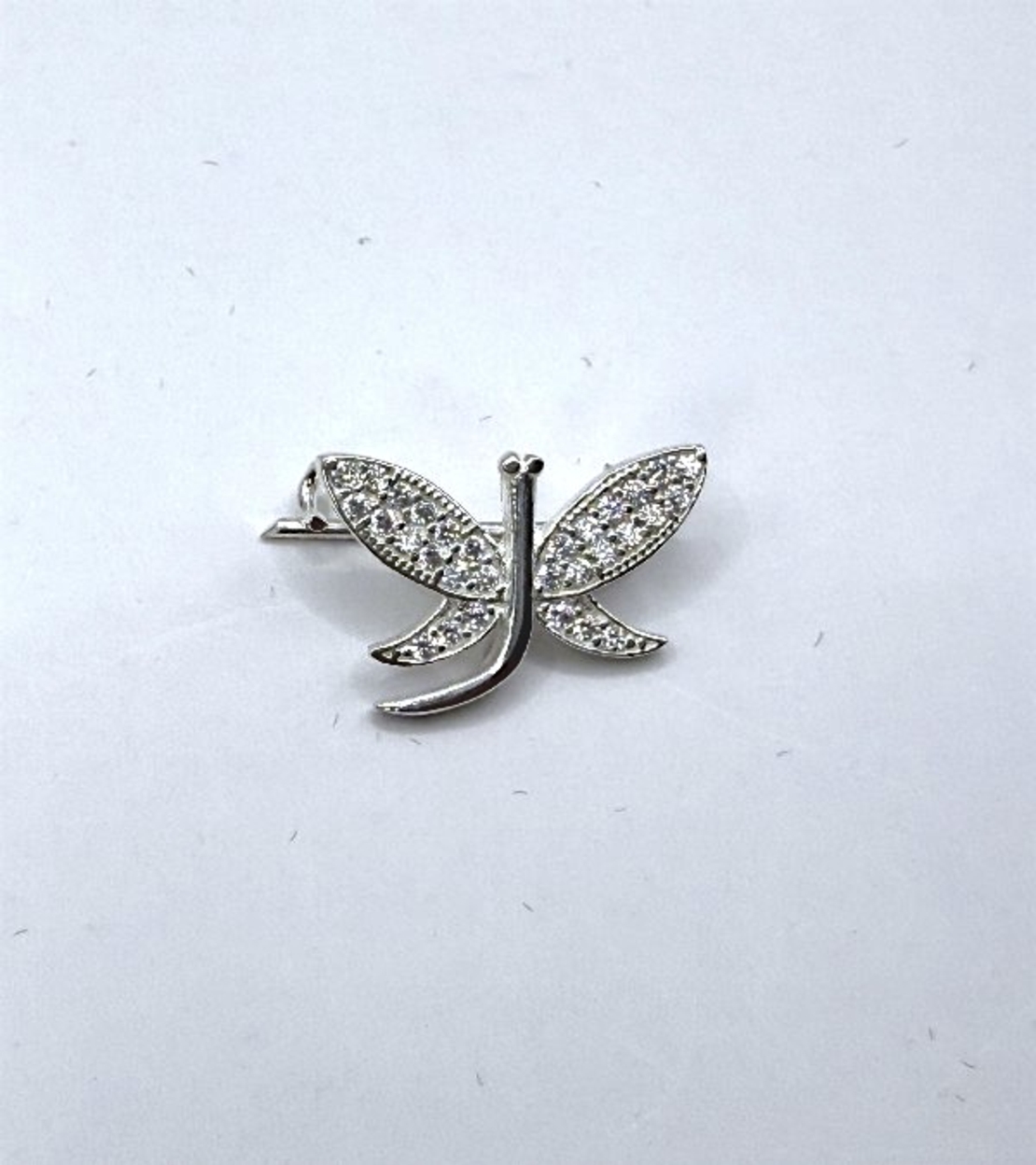 Брошка водно конче с циркони