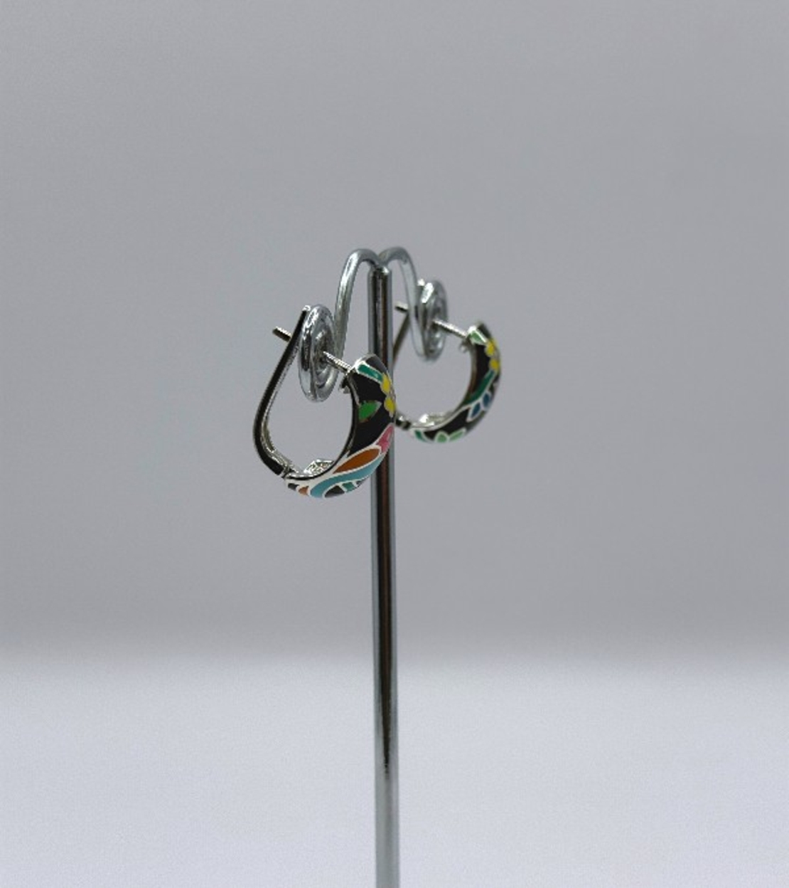 Комплект с цветен емайл и циркони