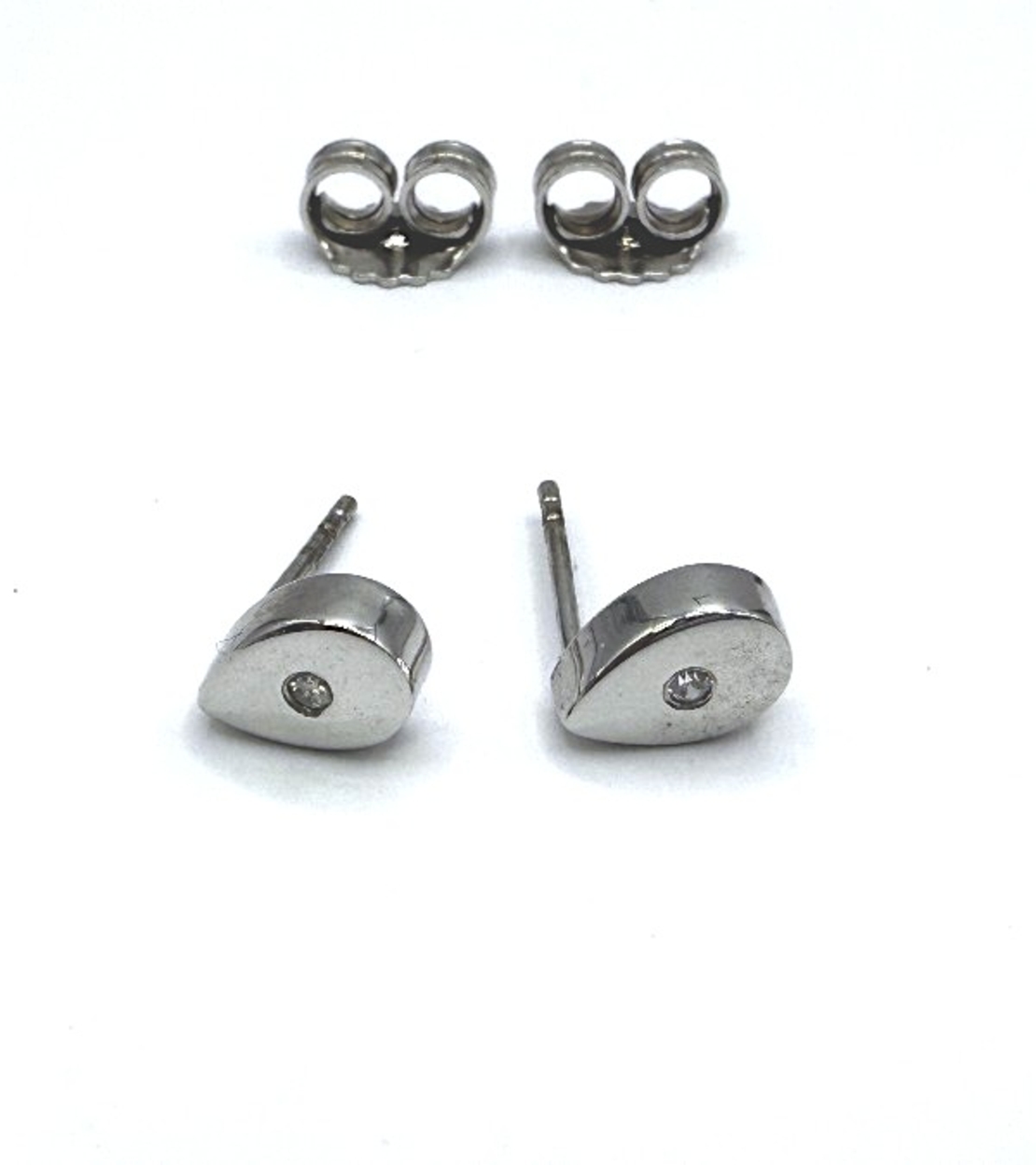 Сребърни обици с диаманти