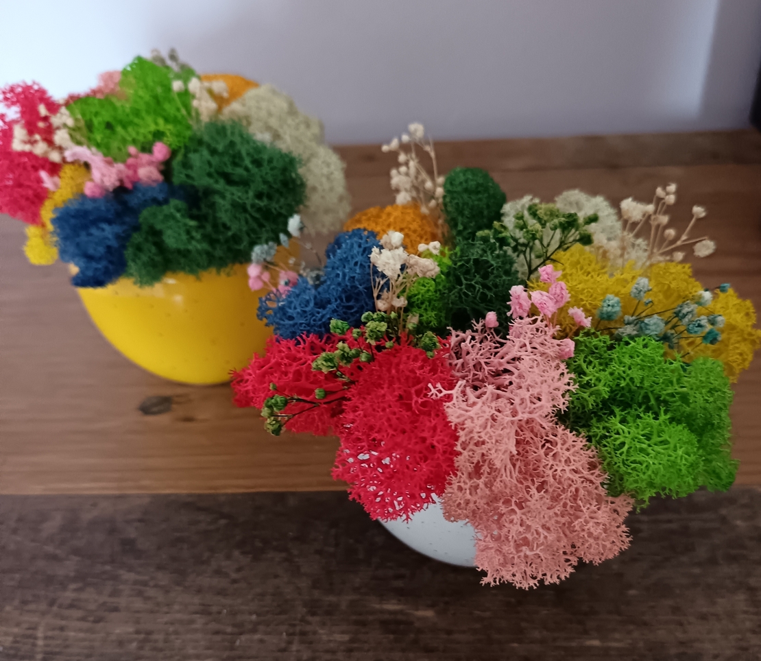 Кашпа със скандинавски мъх микс