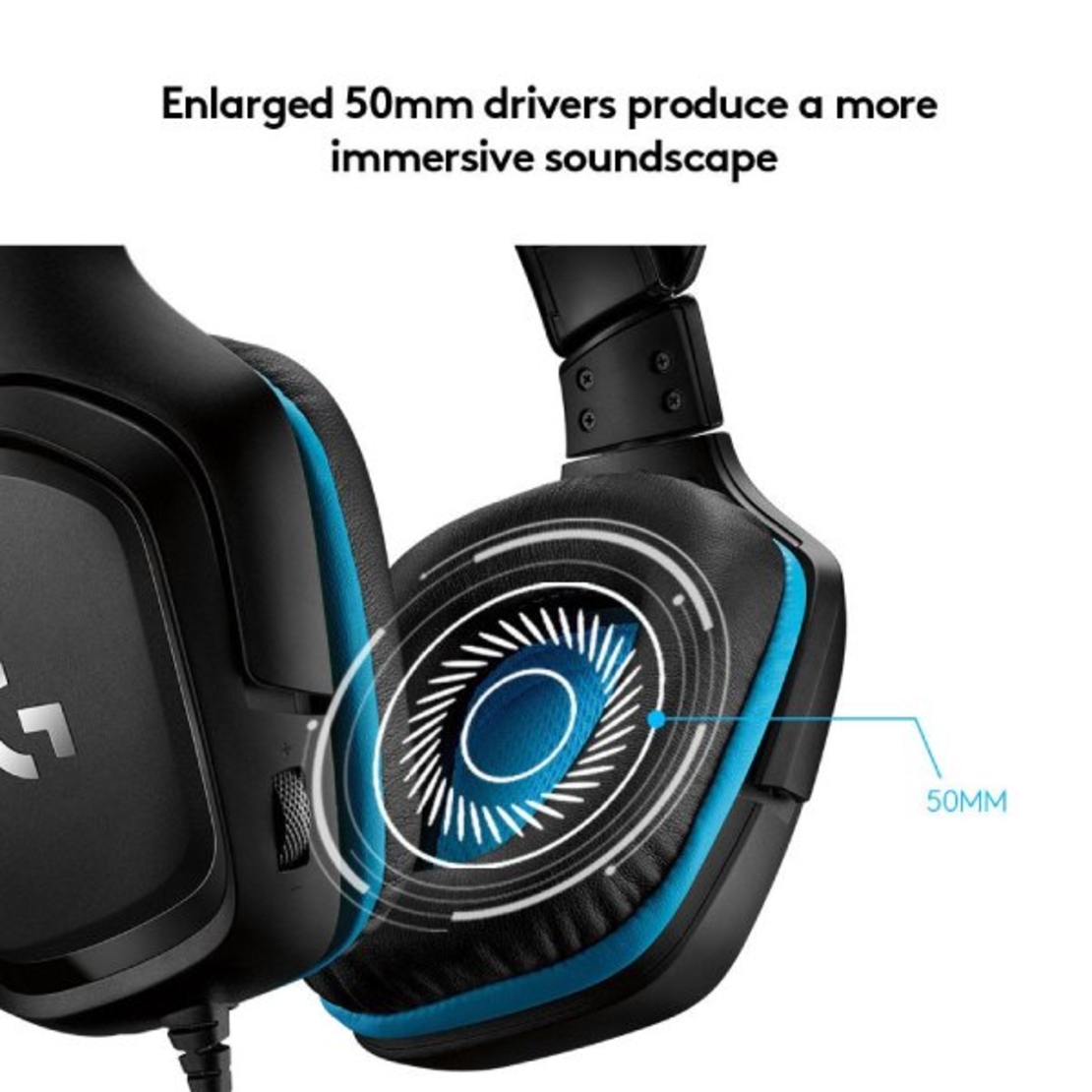 Гейминг слушалки Logitech - G432, черни