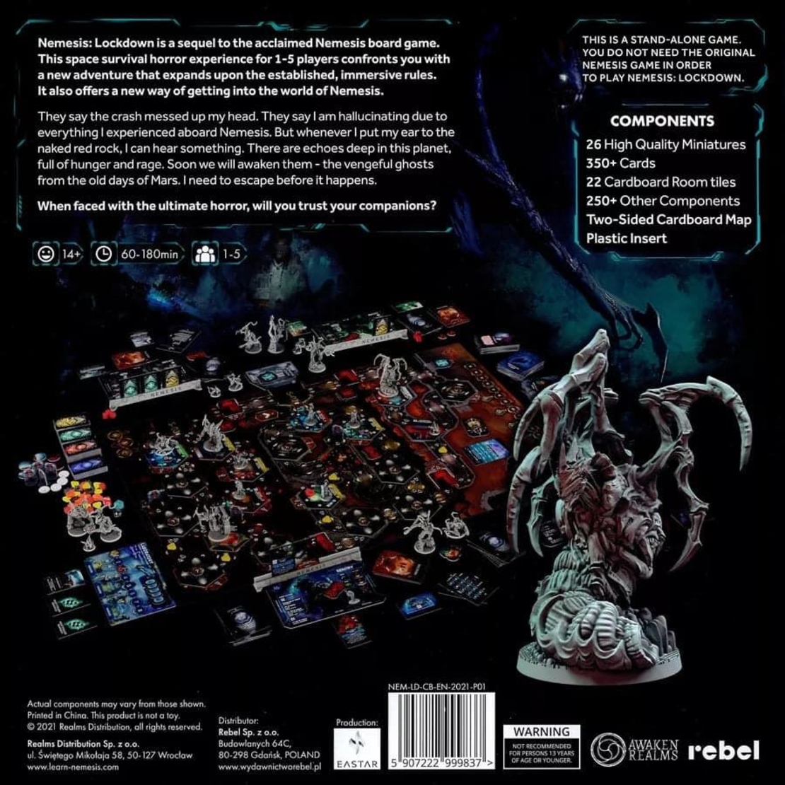 Настолна игра Nemesis Lockdown - Кооперативна