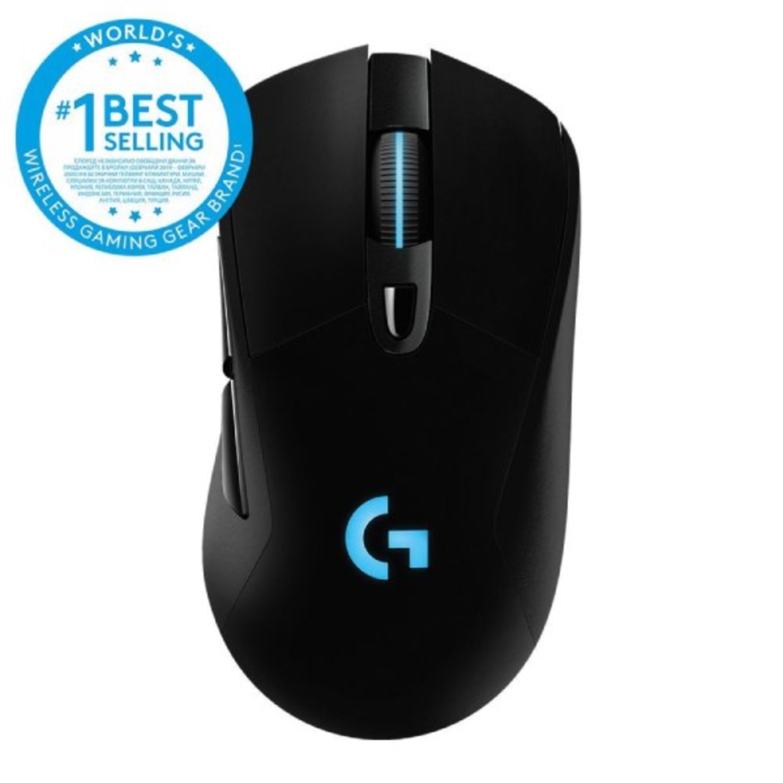 Гейминг мишка Logitech - G703 Lightspeed Hero, оптична, безжична, черна