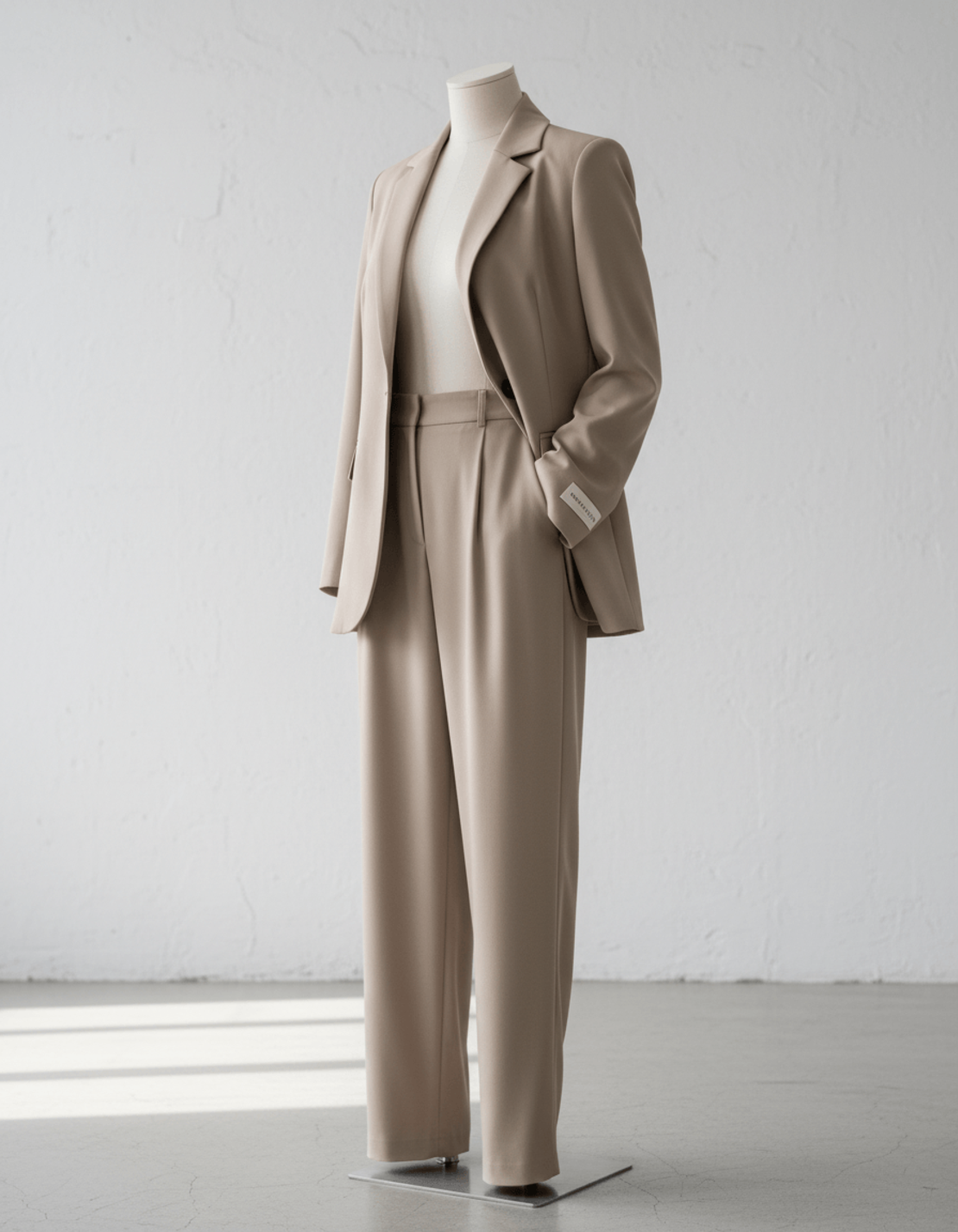 Елегантен бежов костюм