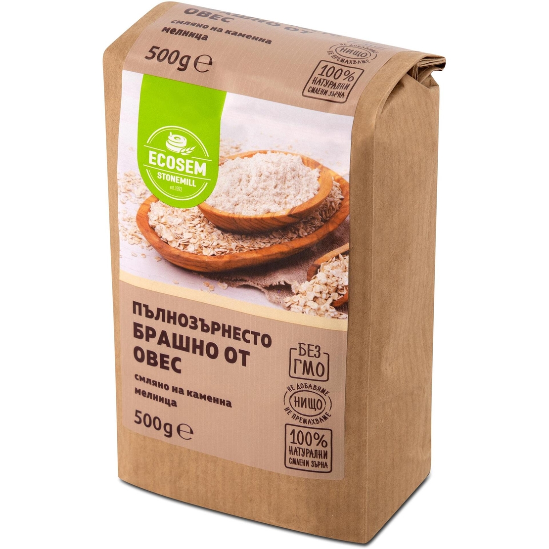 Пълнозърнесто Брашно от овес 0,5 кг