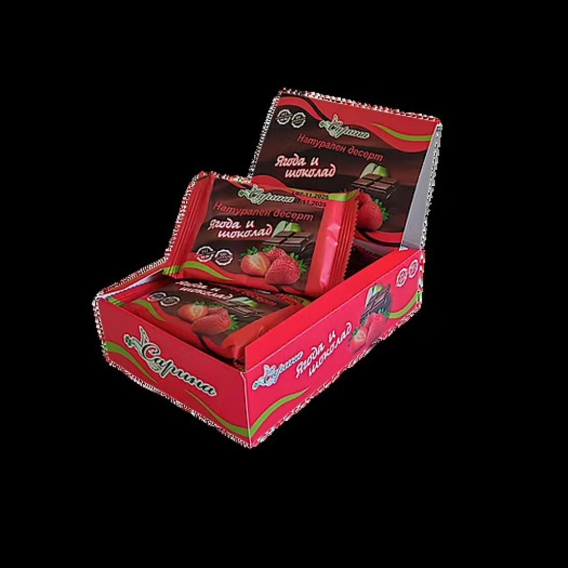 1бр. х Натурален десерт Ягода и шоколад