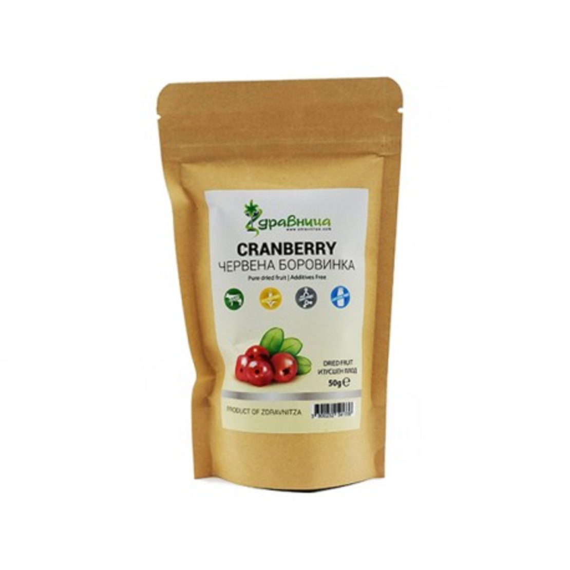 Червена боровинка, изсушен плод, Здравница, 50 гр.