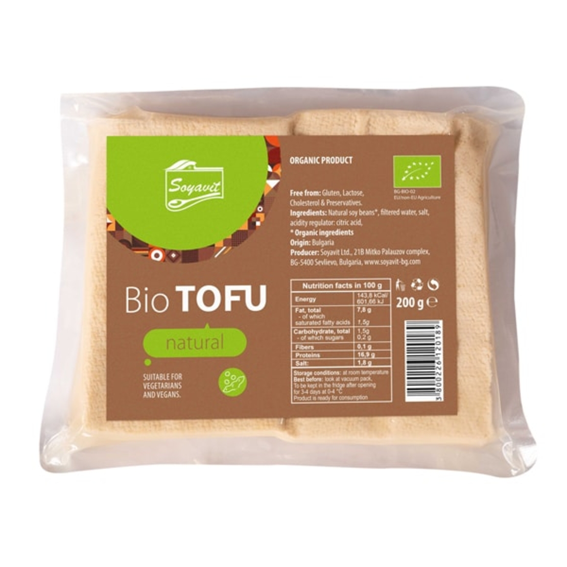 Био Тофу Натурално, Soyavit, 200 g