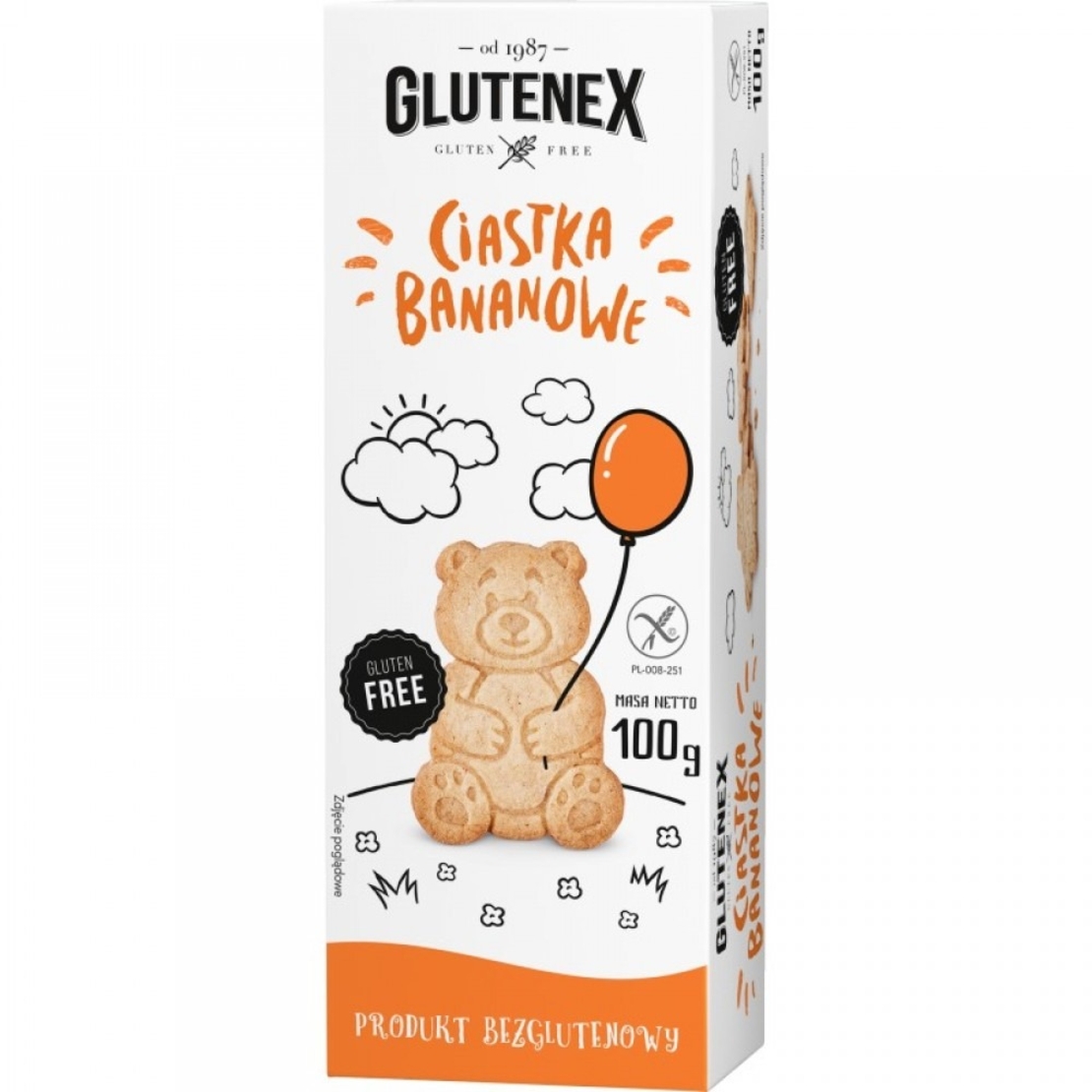 Безглутенови бананови бисквити „Glutenex“ 100 гр.