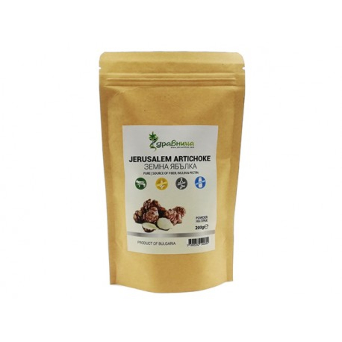 Брашно от земна ябълка (грудки на прах), Здравница, 200 гр.