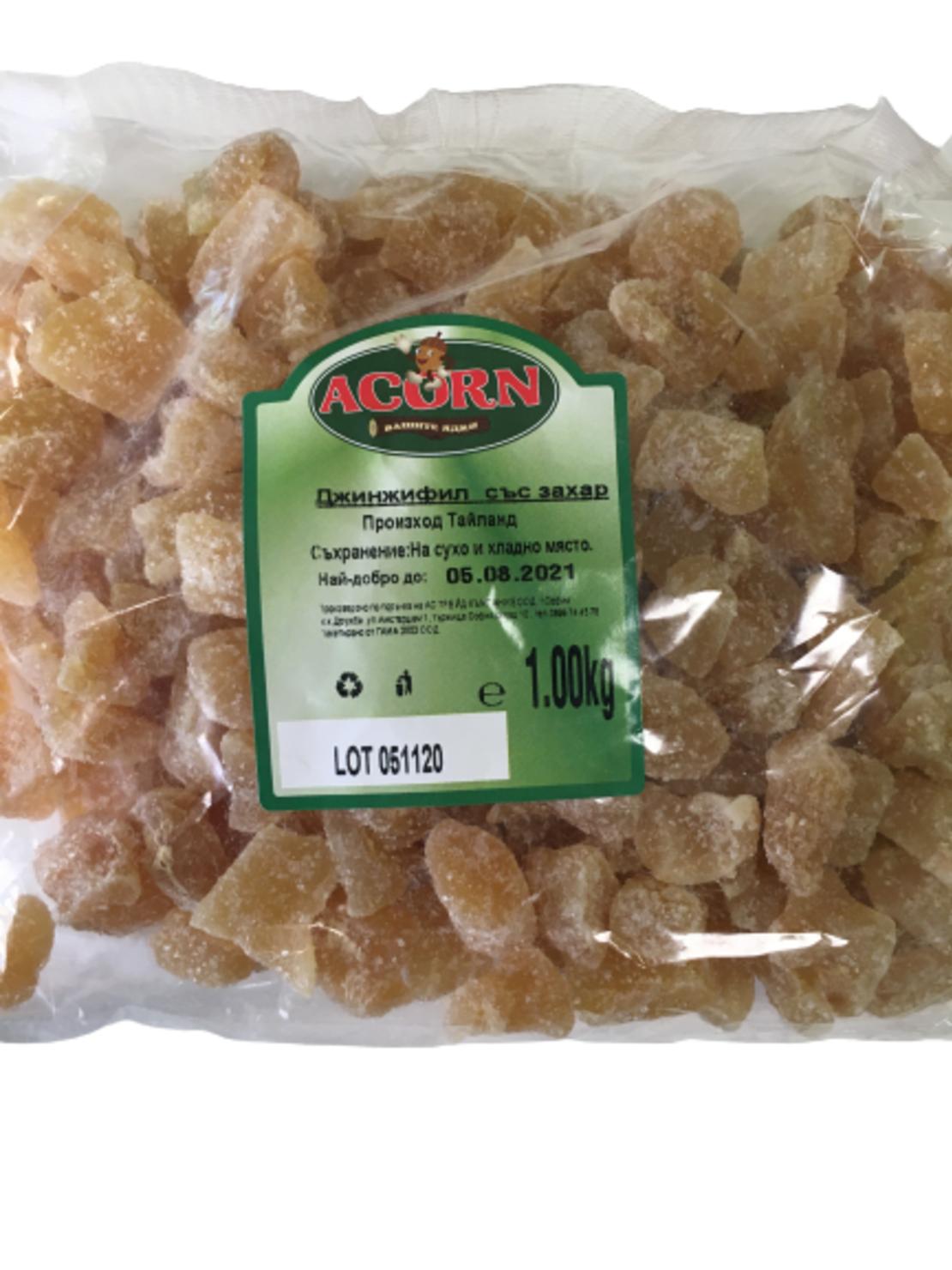 Джинджър Джинджифил със захар Сушен 1КГ.