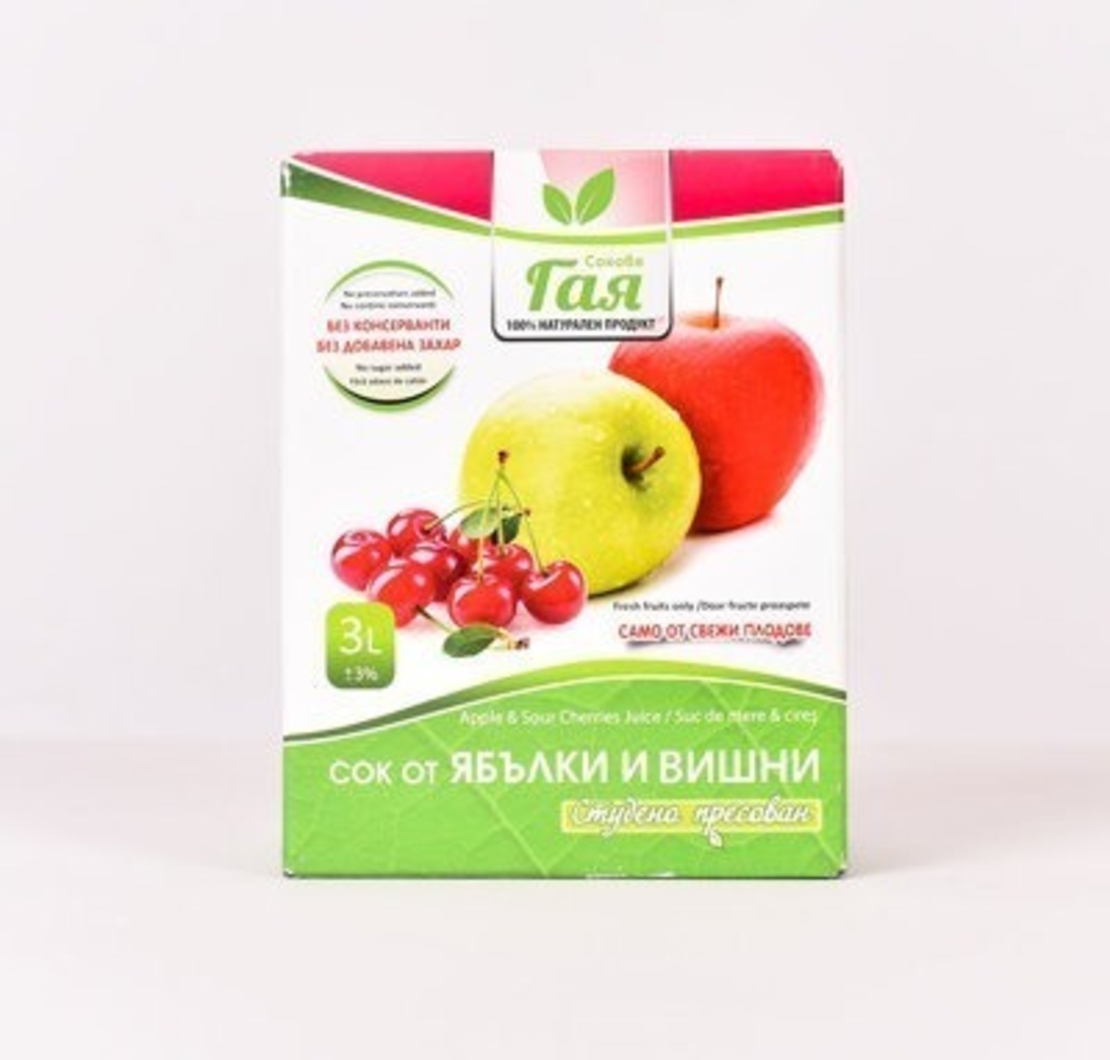 Сок от ябълки и вишни 3L