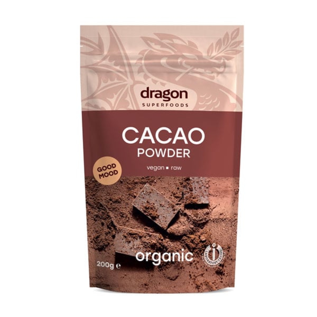 Био Какао на прах, сурово, 200g/Dragon Superfoods
