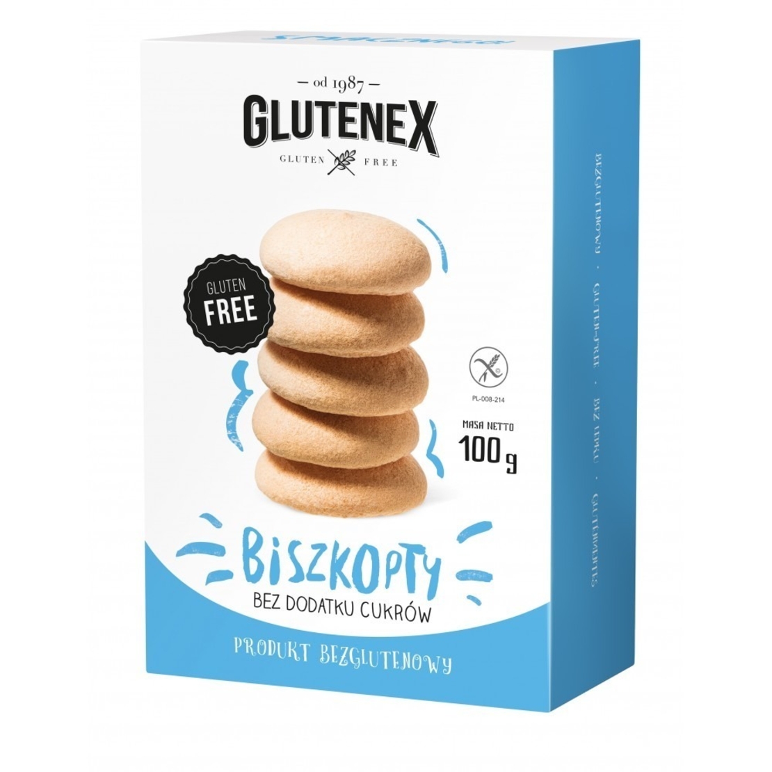 Бишкоти без глутен и без добавена захар GLUTENEX 100g