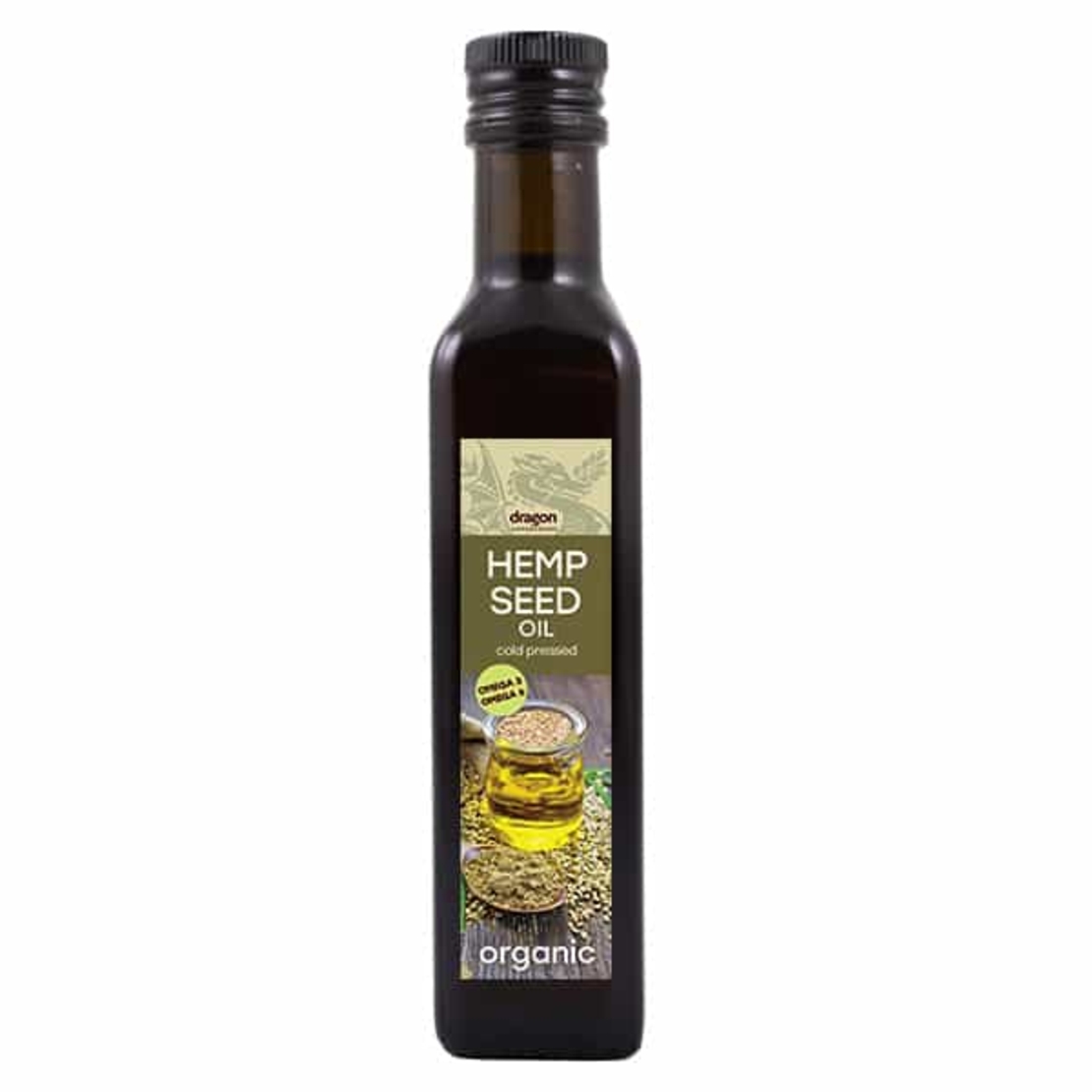 Био Конопено Масло, студено пресовано, Dragon Superfoods, 250 ml