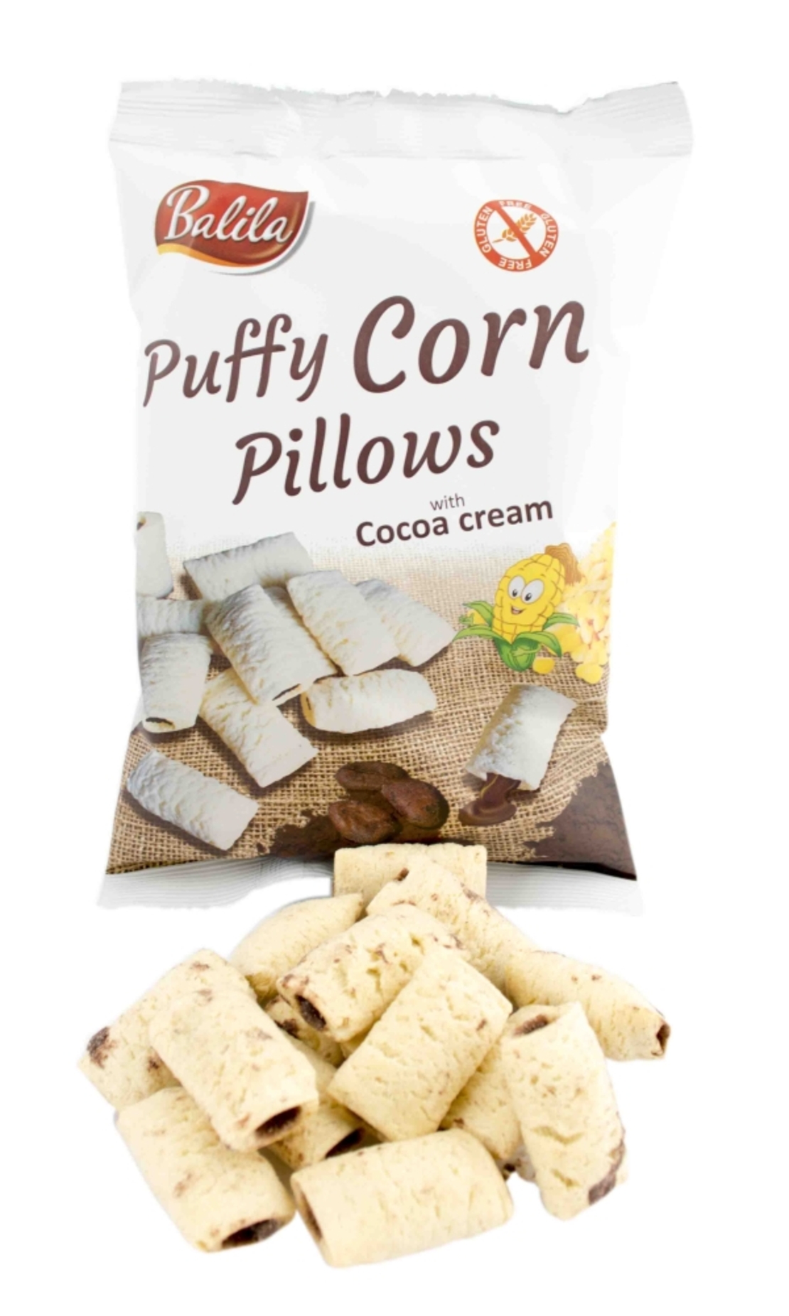 Безглутенови пухкави бисквити с пълнеж от какаов крем 70 гр, Balila