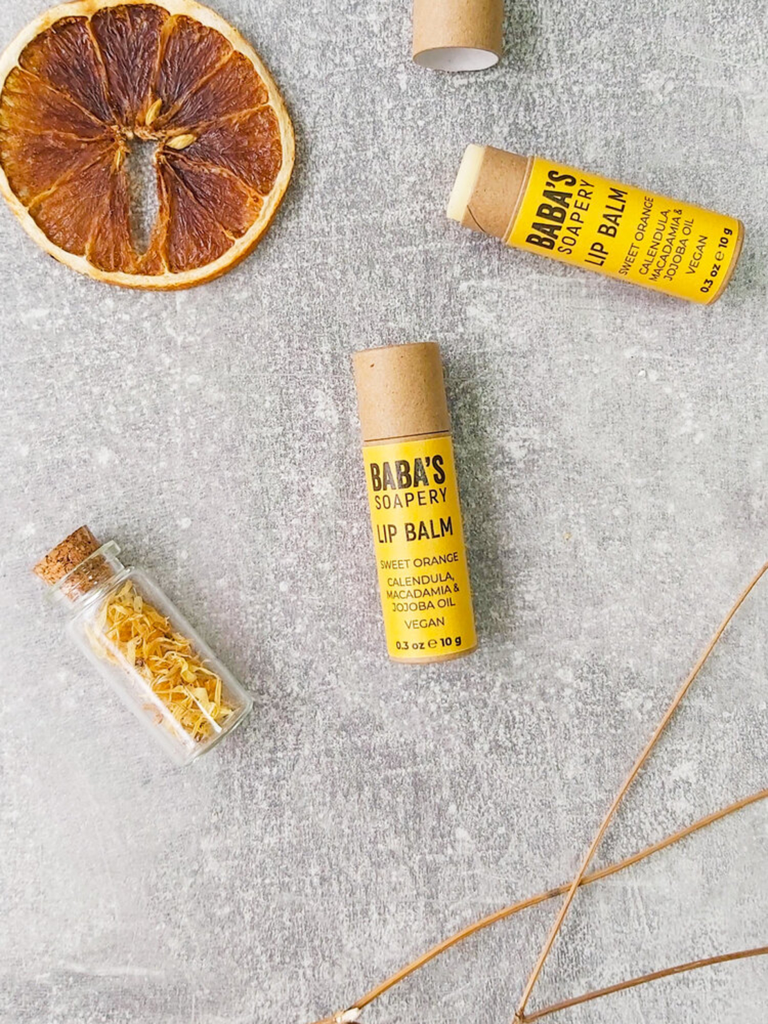 Балсам за устни със сладък портокал, 10 гр. BABA'S SOAPERY