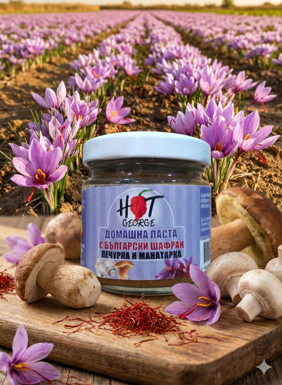 Домашна паста с шафран и гъби Hot George
