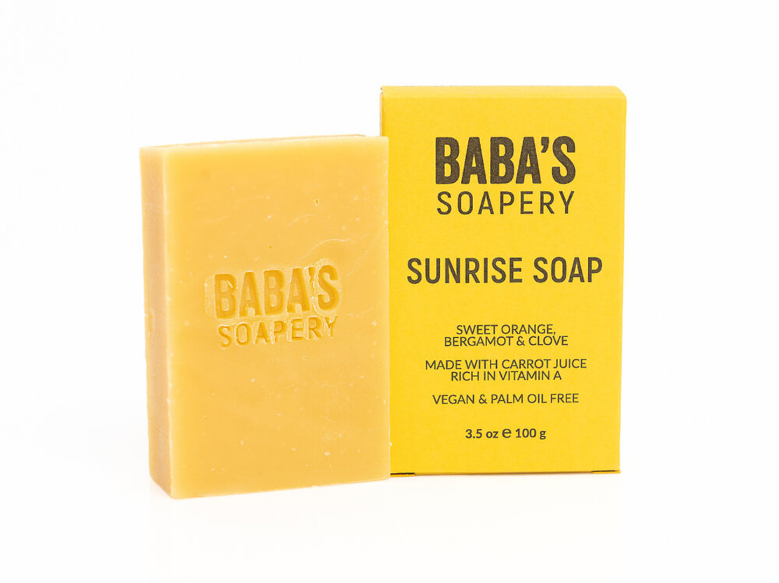 Сапун SUNRISE с морков, портокал, бергамот и карамфил 100 гр. BABA's SOAPERY