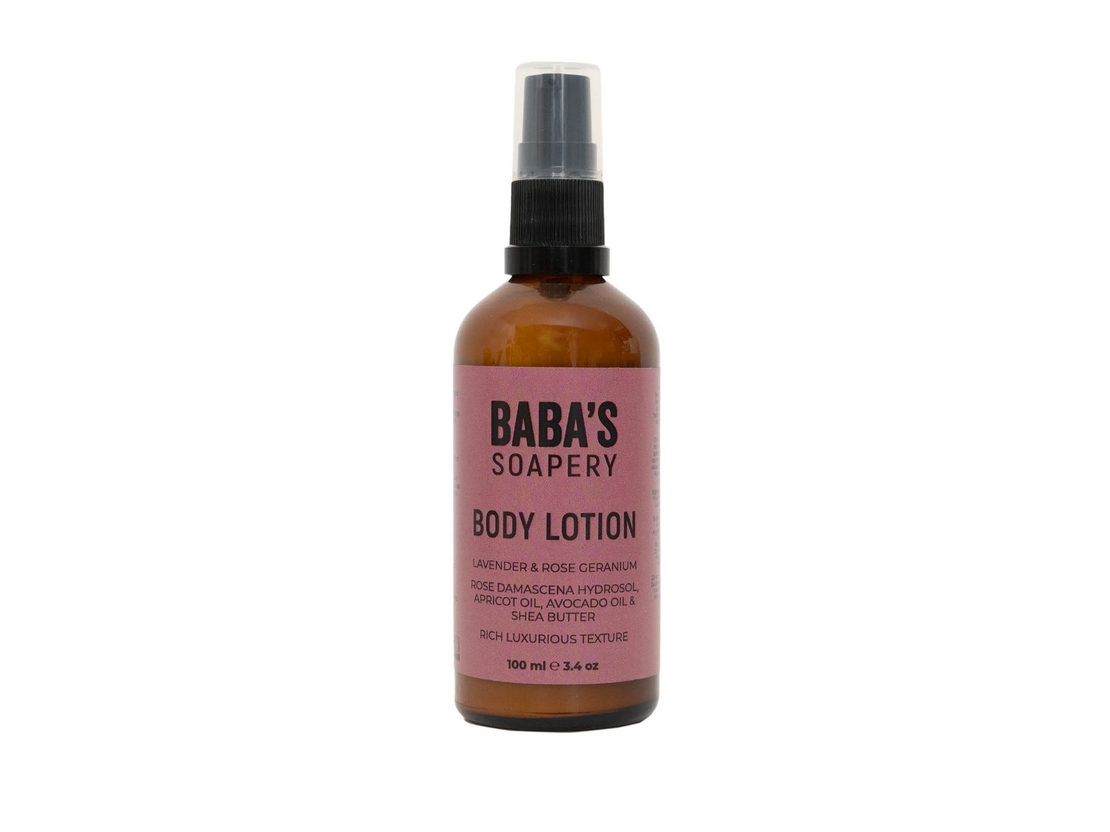 Лосион за тяло с лавандула и гераниум 100 мл. BABA'S SOAPERY