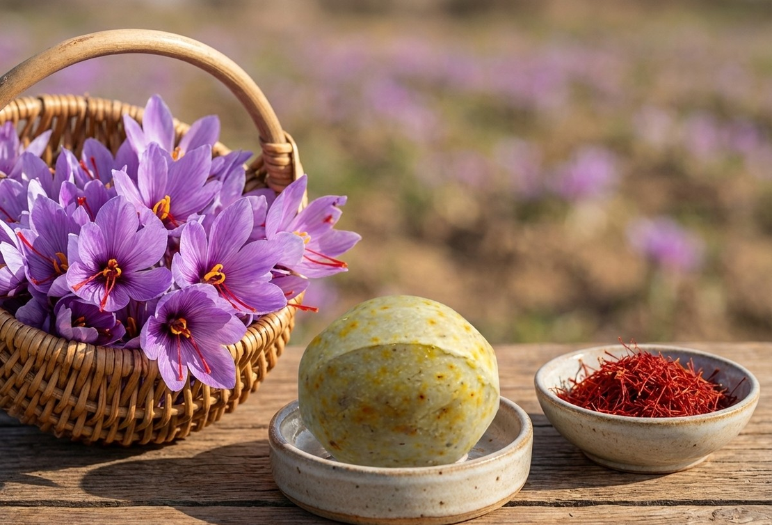 Твърд шампоан за коса с шафран SLiFFron Hair, 65 гр.