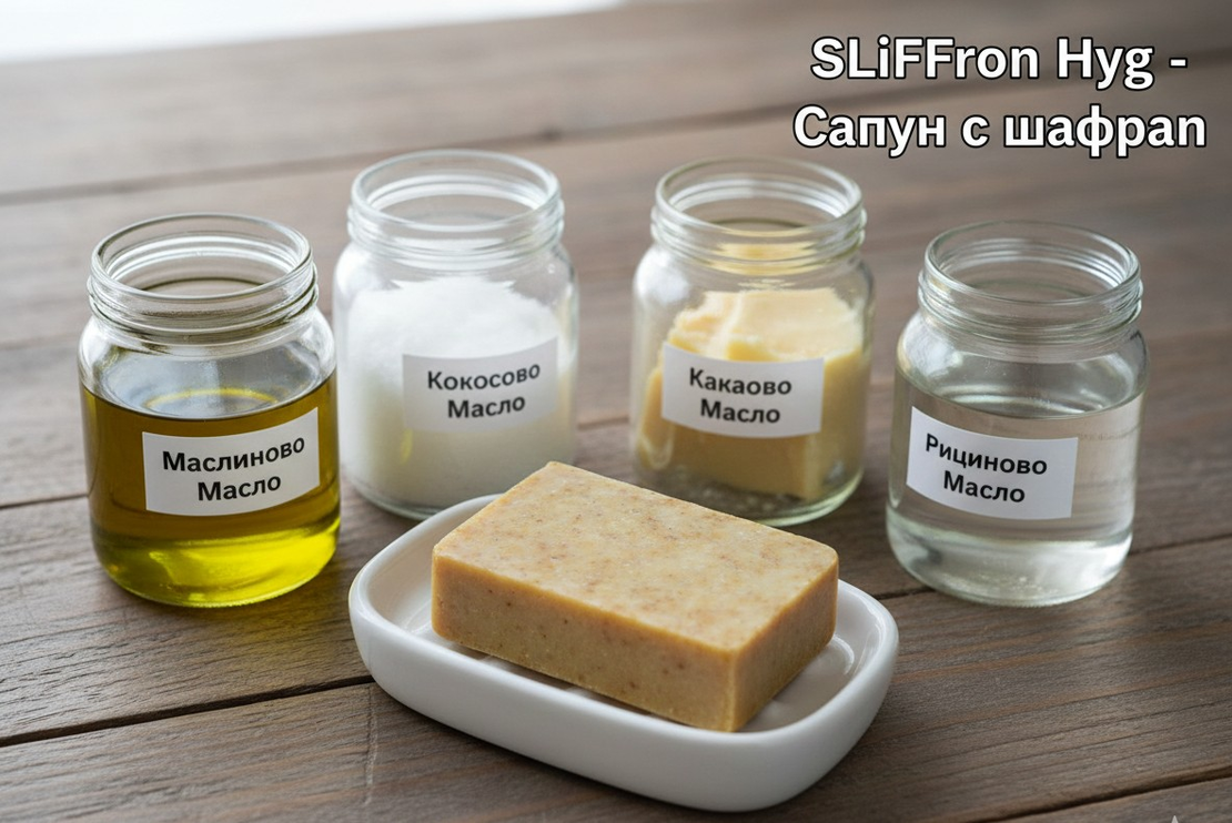 НАТУРАЛЕН САПУН С ШАФРАН SLiFFron Hyg, 120 g.