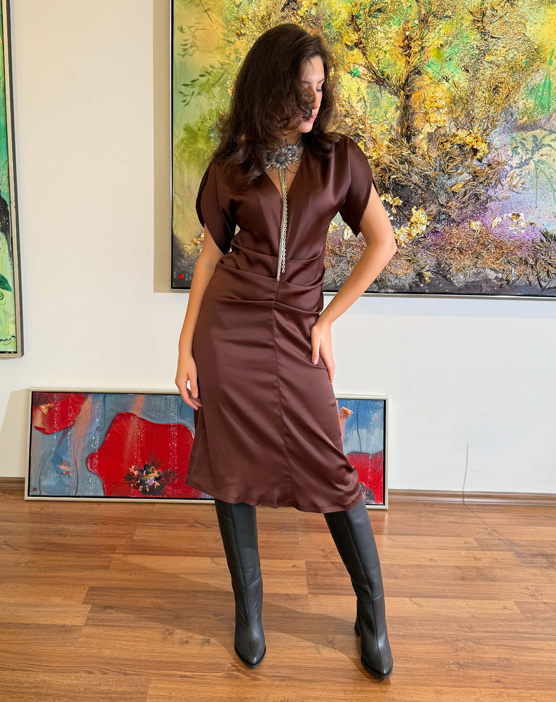 Миди рокля VICTORIA