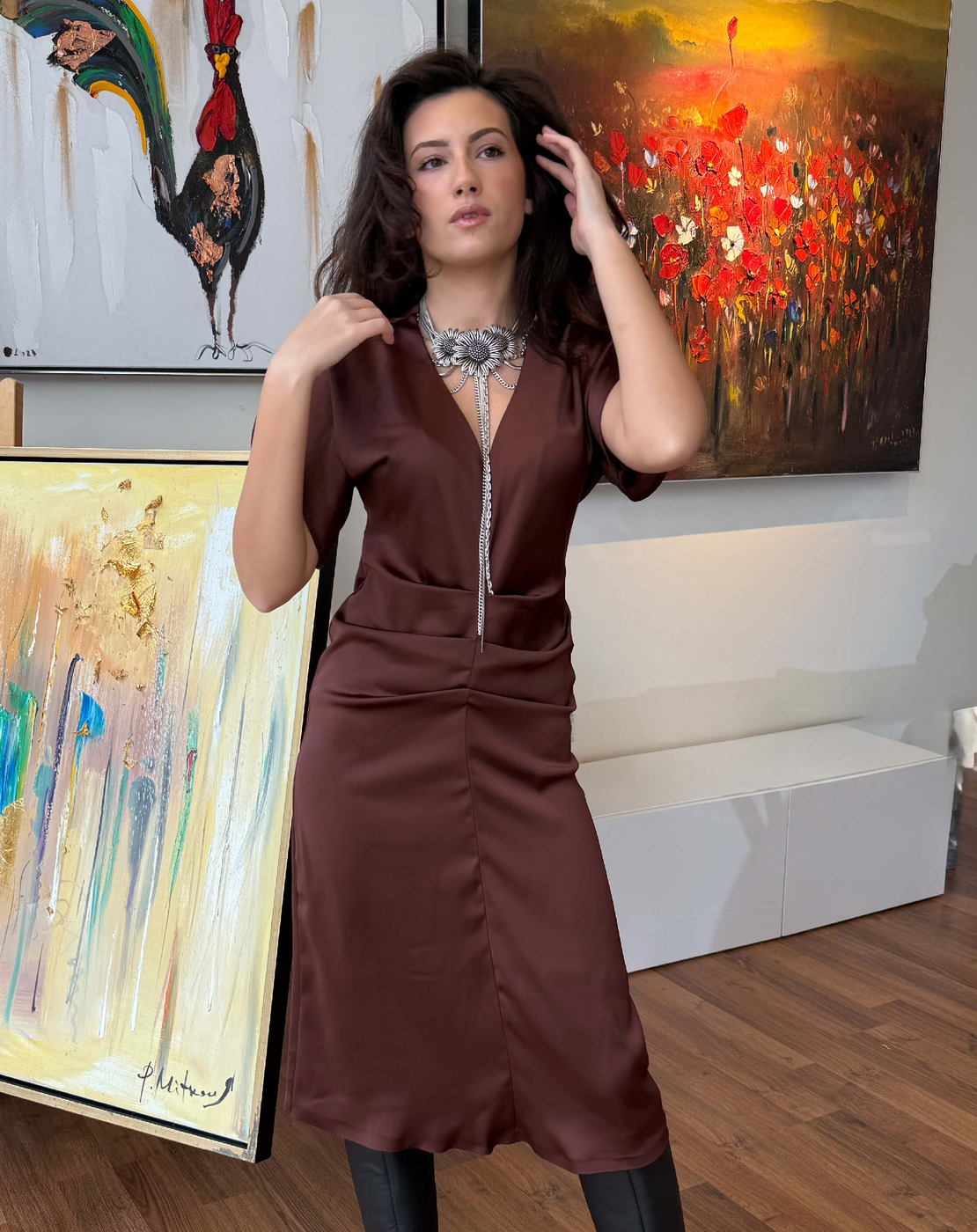 Миди рокля VICTORIA