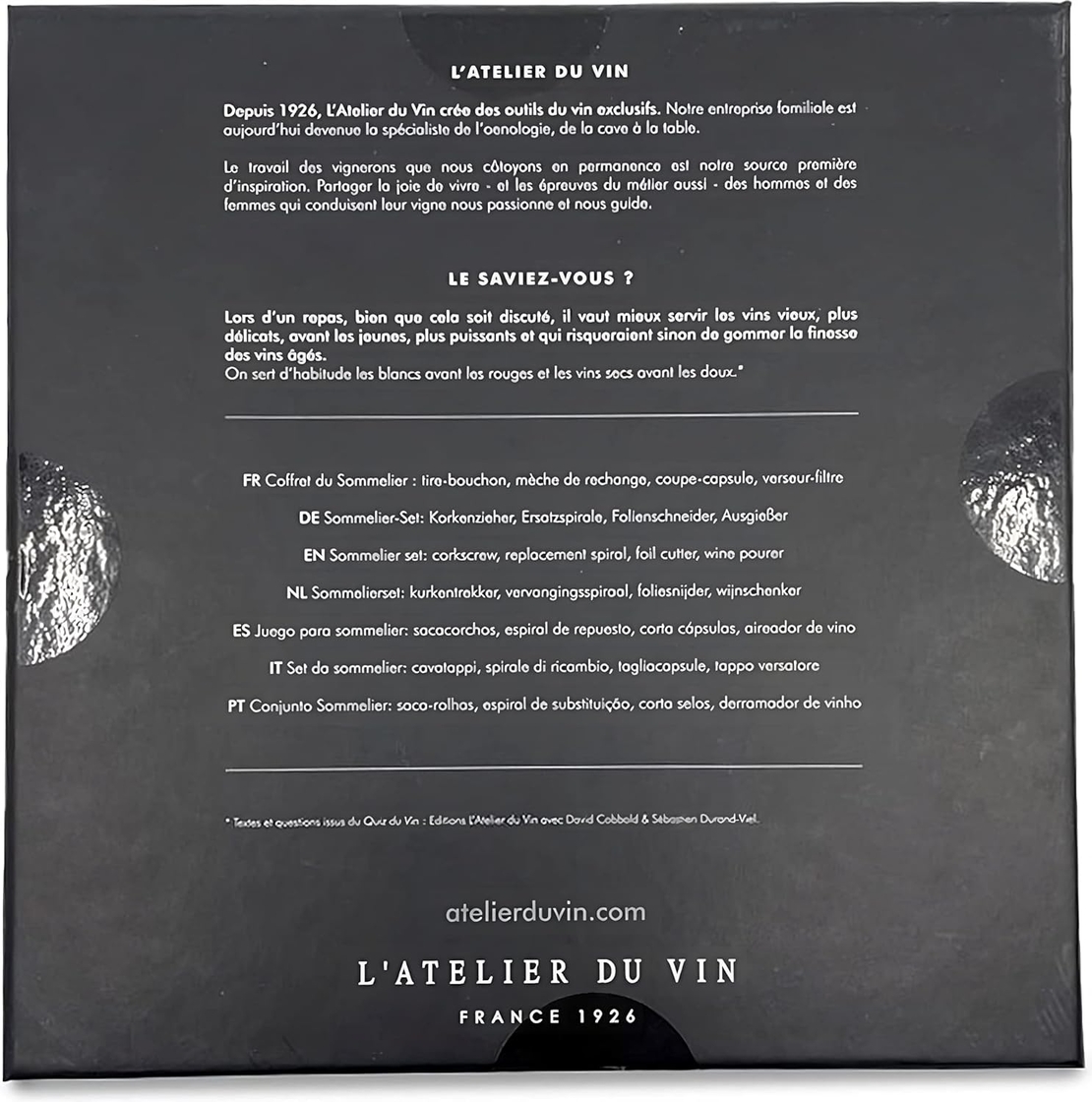 Комплект аксесоари за вино L Atelier Du Vin France