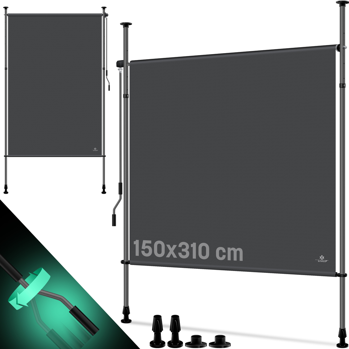 Вертикална тента KESSER 150 x 310 см