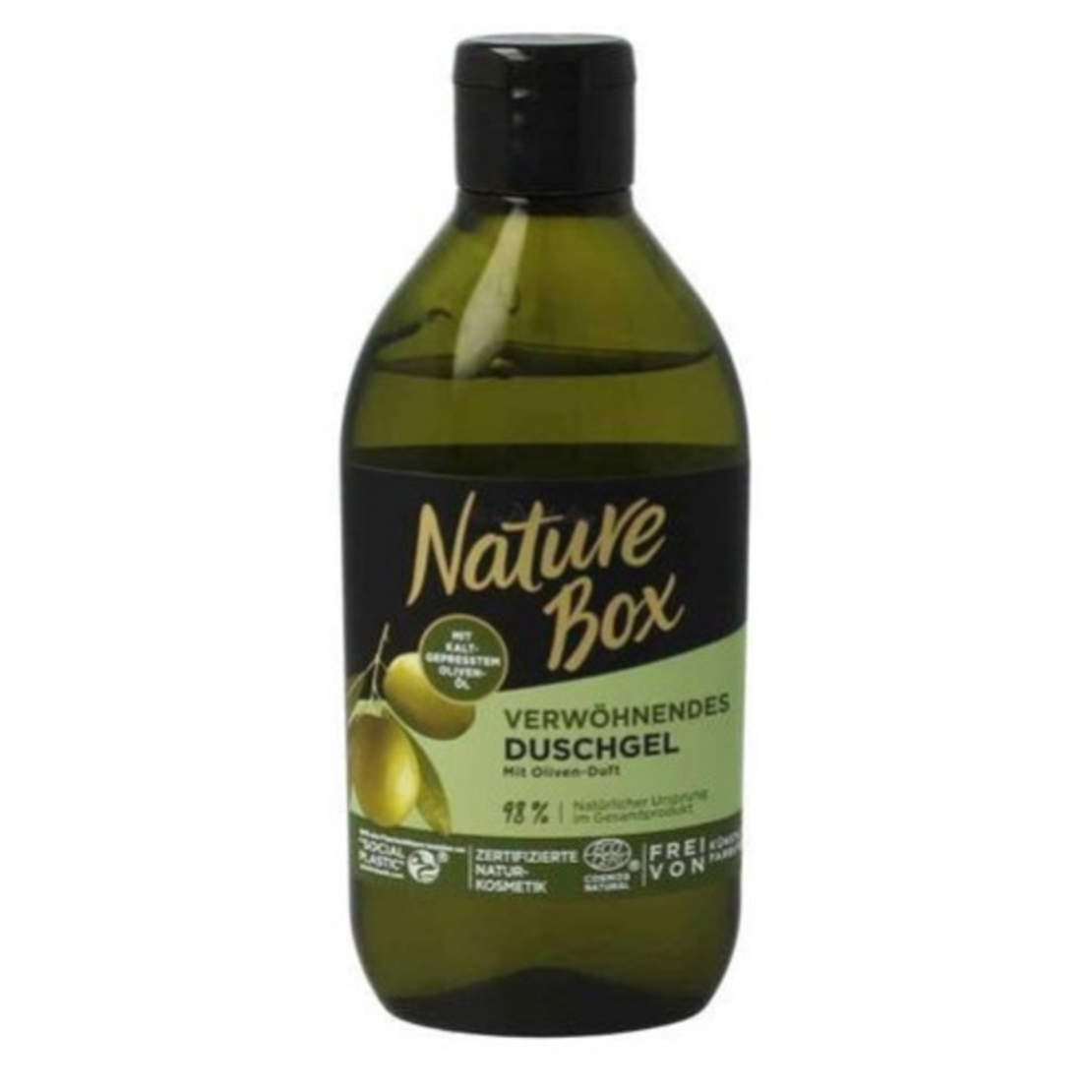 Душ гел, Nature Box, аромат на маслина, 250 мл