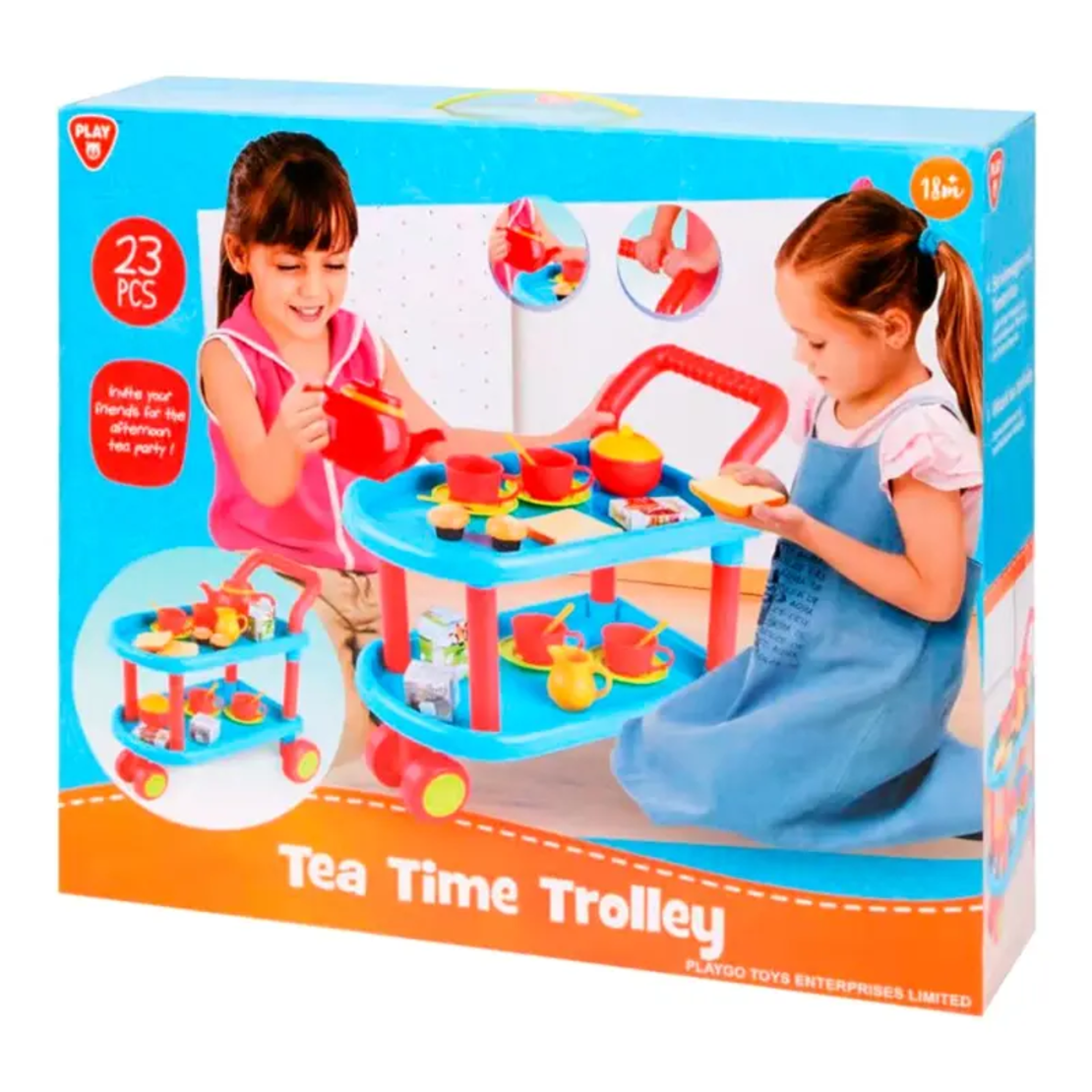 PlayGo 23-piece Tea Time Trolley Set