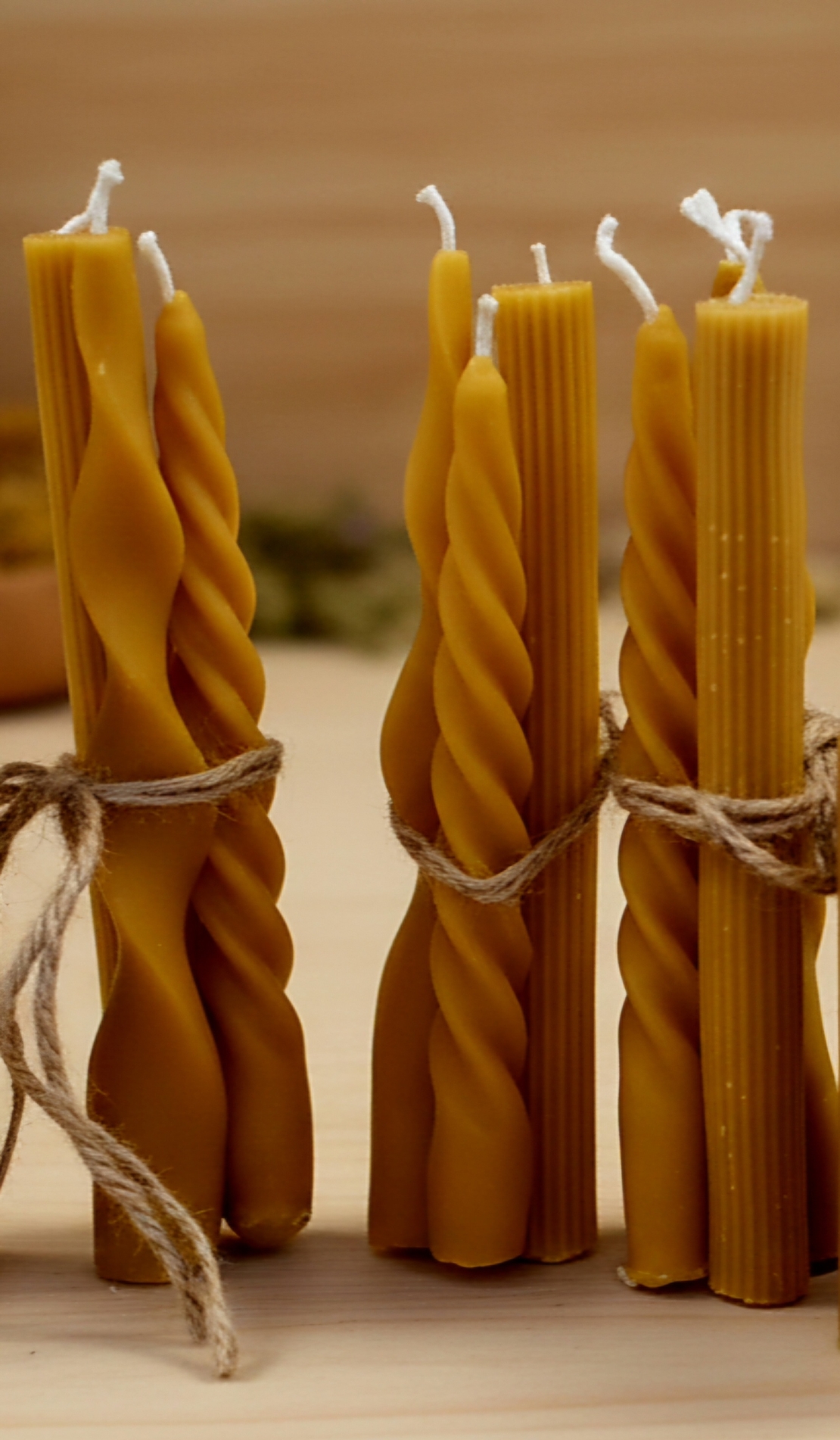 Комплект от 3 броя свещи „Спирална хармония“ – Класика и стил