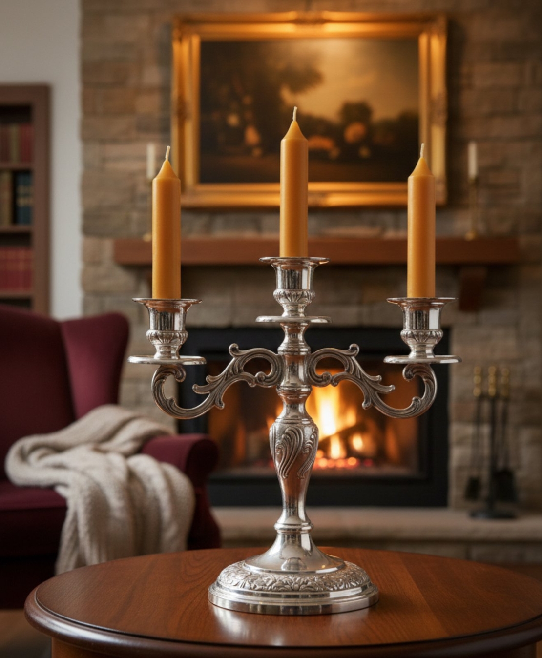 Комплект 3 класически свещи от чист пчелен восък Florimed – Елегантност и Уют