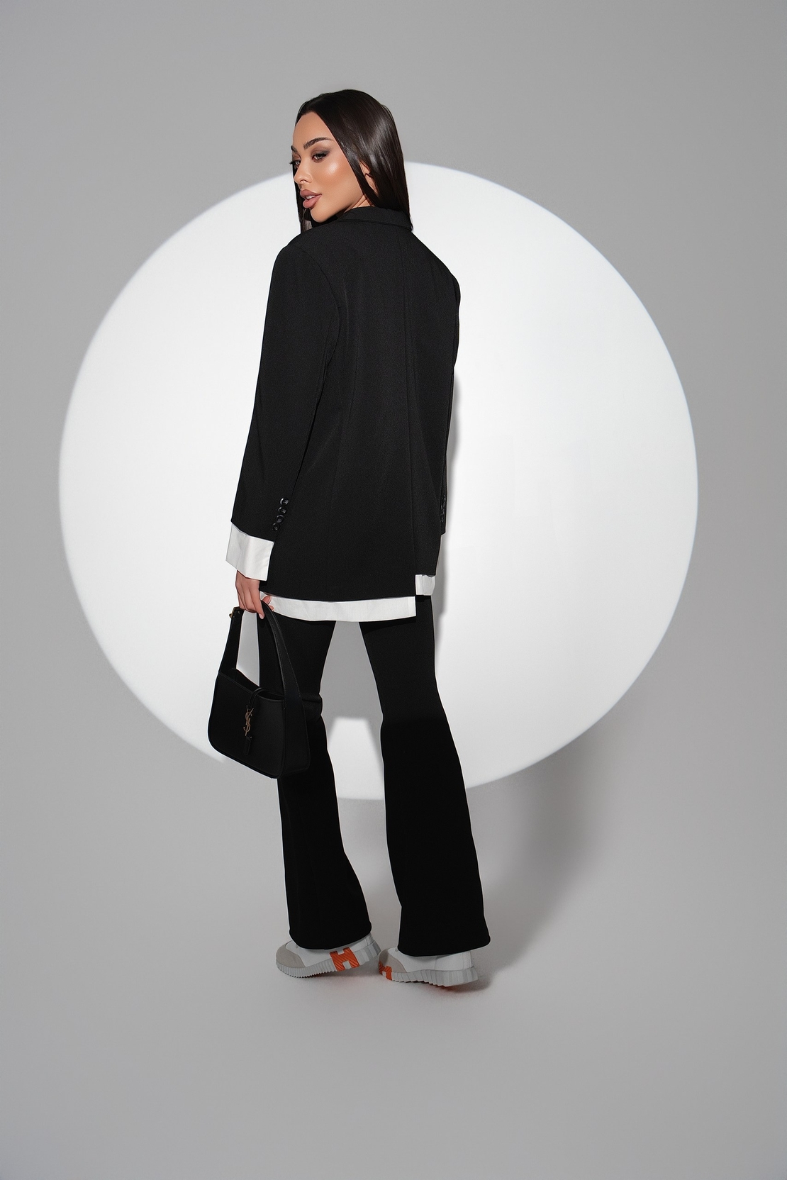 Черен костюм Asymmetry Duo