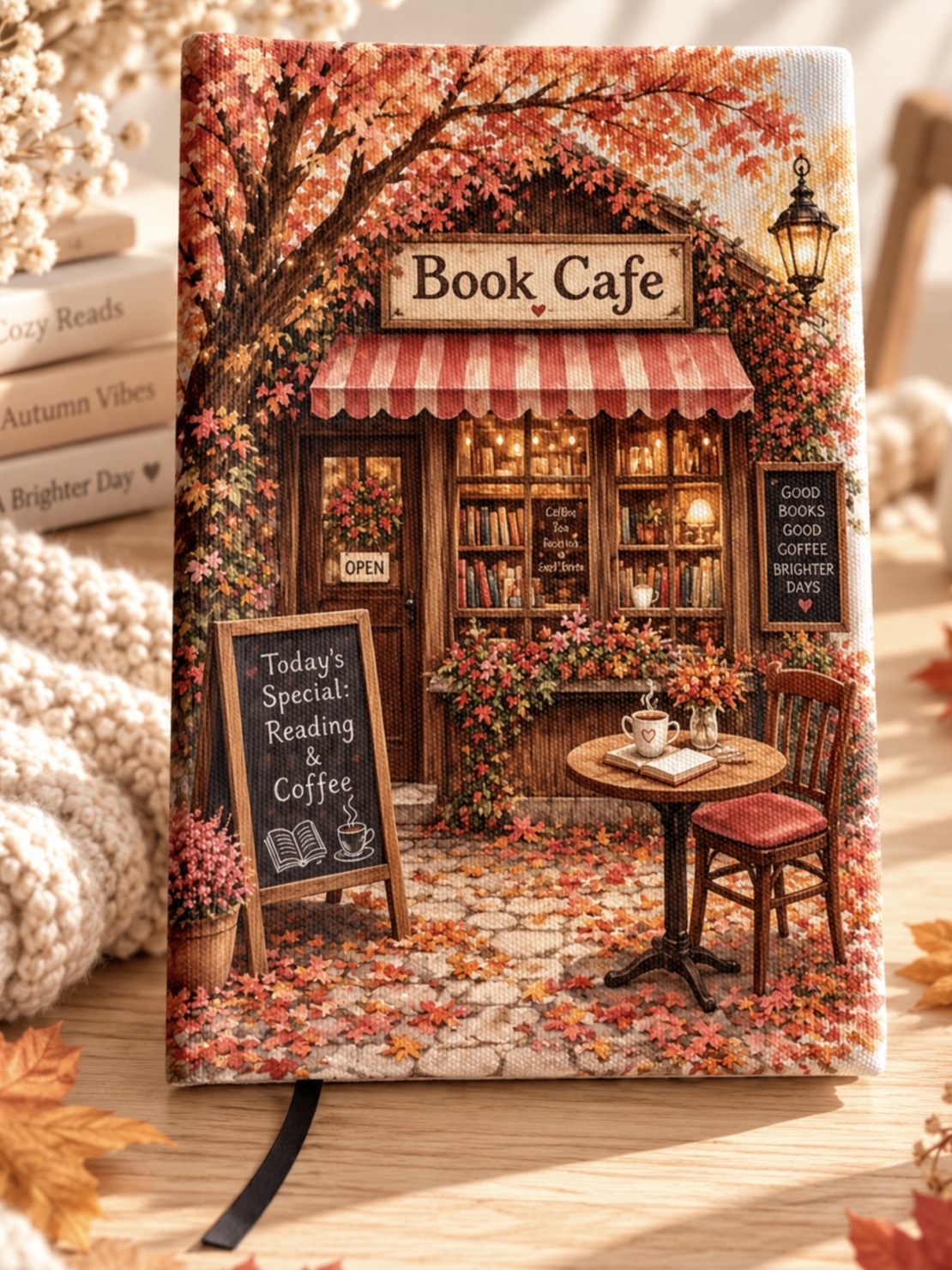 Подвързия за книга цветя и книги 