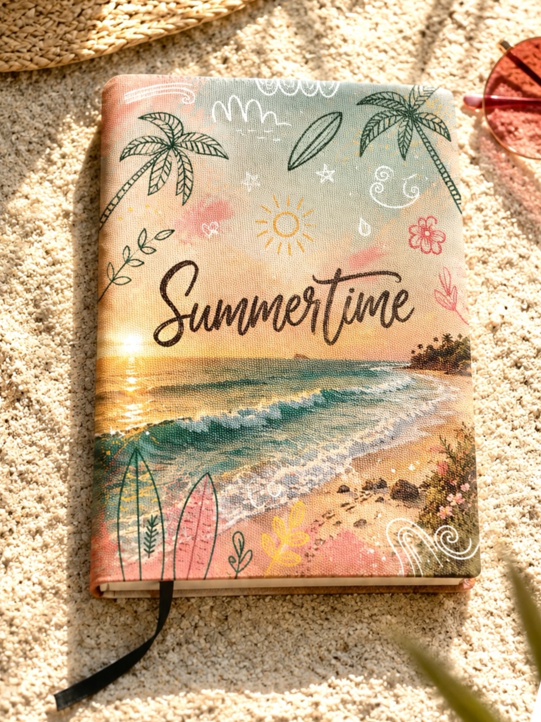 Подвързия за книга цветя и книги 