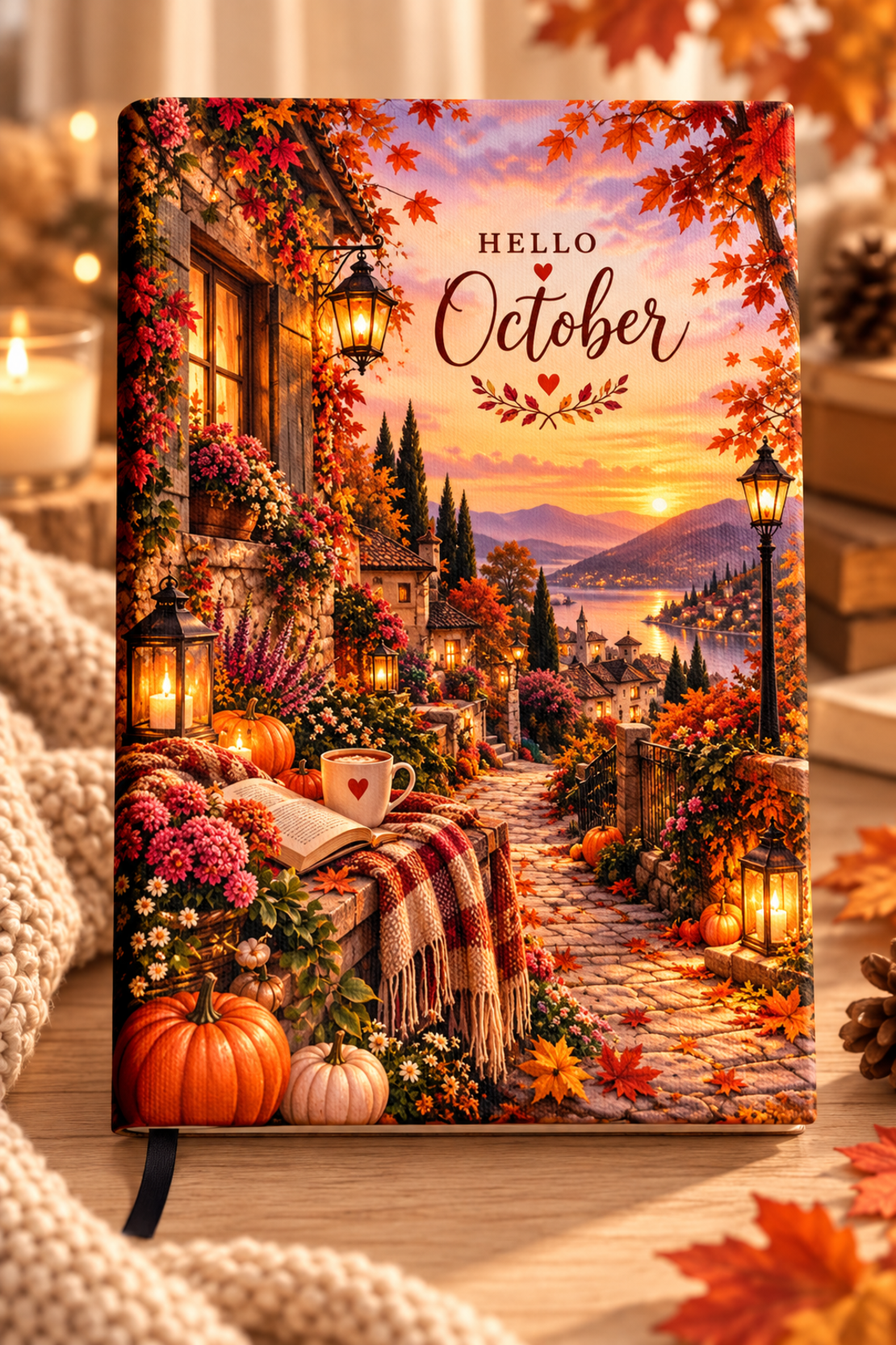 October подвързия за книга с персонализация | Хендмейд уют и стил