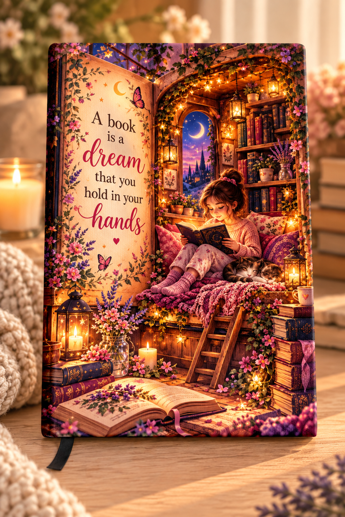 Book Lover подвързия за книга с персонализация | Хендмейд уют и стил
