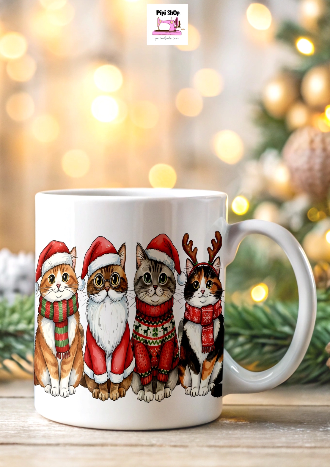 Коледна керамична чаша