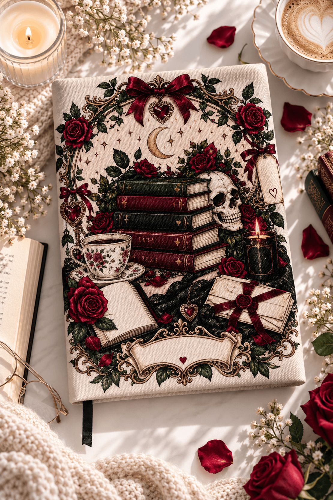 Dark romance подвързия за книга с персонализация | Хендмейд уют и стил