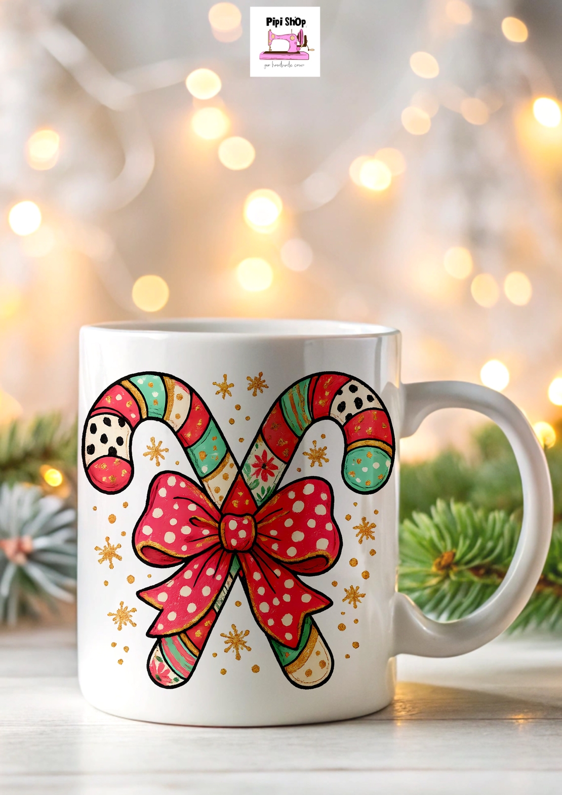 Коледна керамична чаша