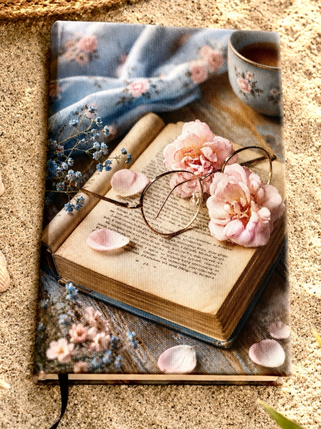 Подвързия за книга цветя и книги 