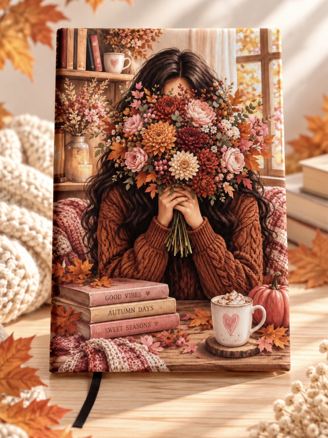 Подвързия за книга цветя и книги 