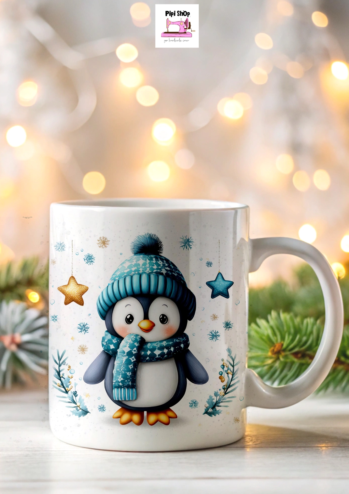 Коледна керамична чаша