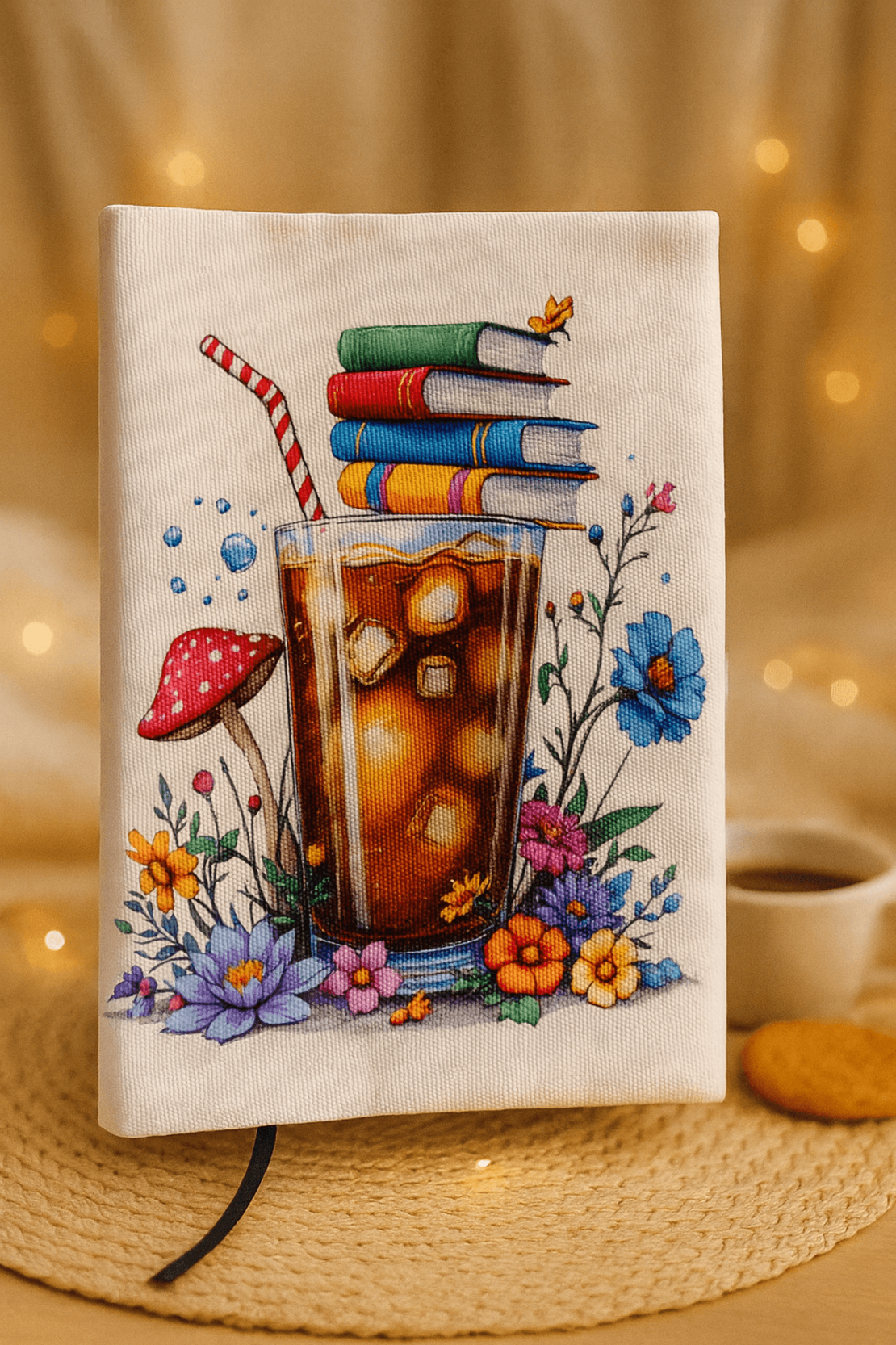 Подвързия за книга с чаша | Хендмейд уют и стил